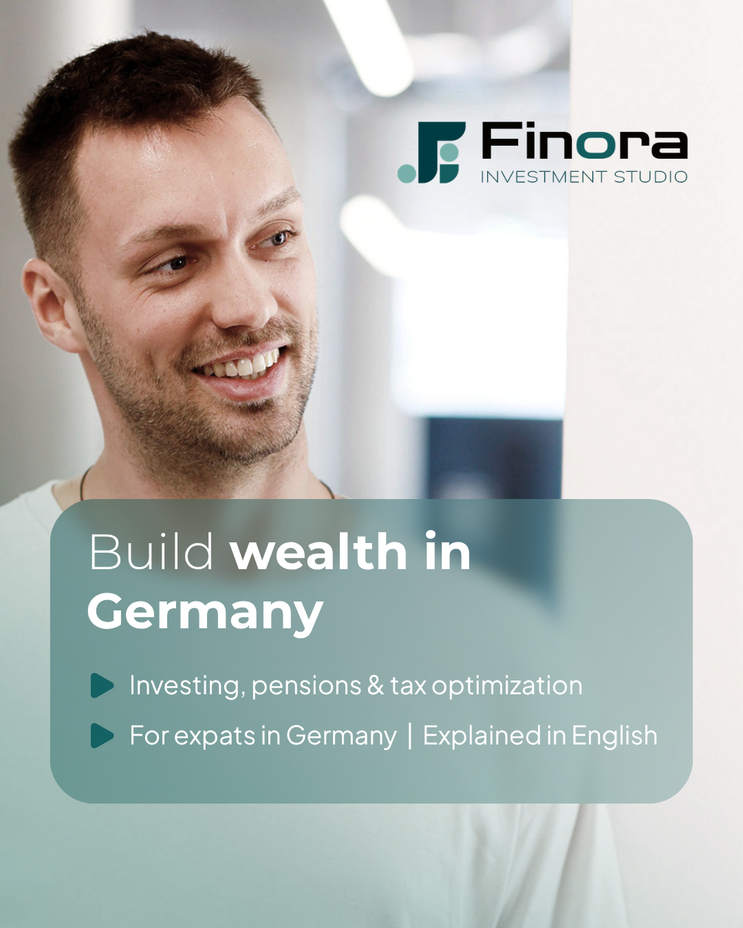 Finora Investment Studio Facebook ad: Financial Planning in Germany