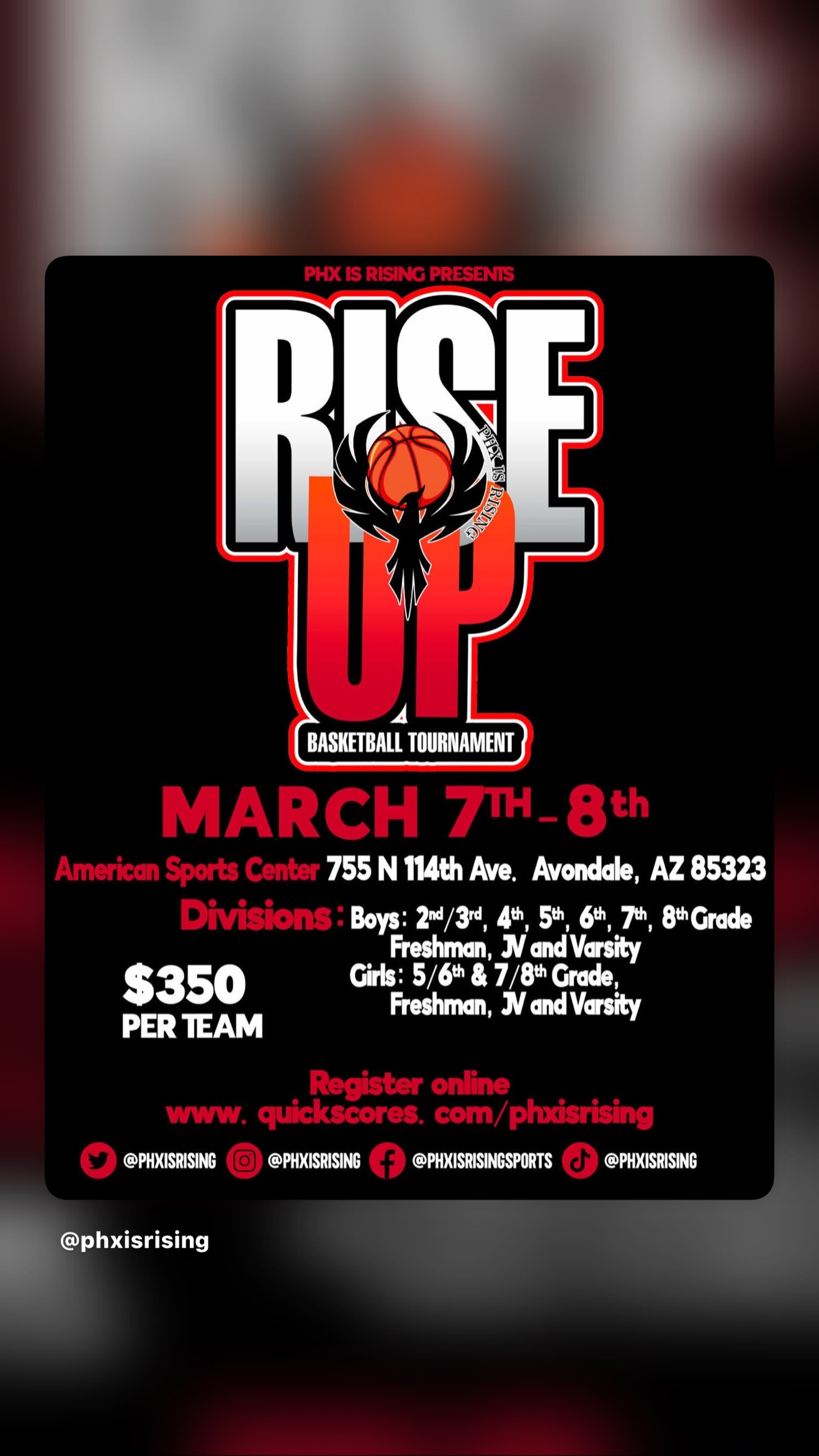 Phx is Rising Sports Facebook ad