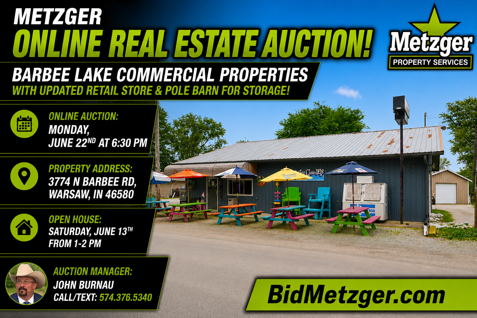 Metzger Auction Facebook ad