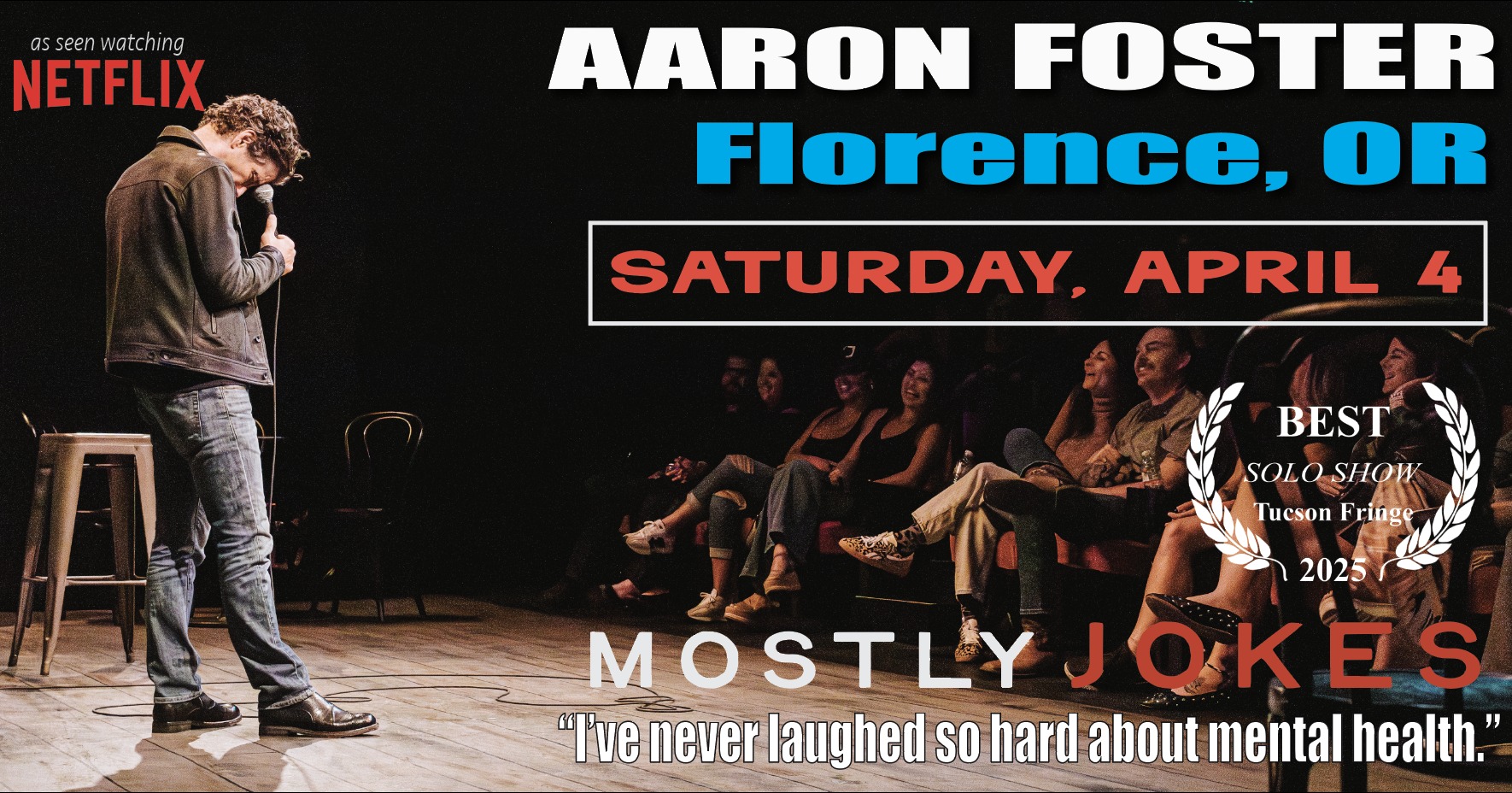 Aaron Foster Comedy Facebook ad: Aaron Foster Mostly Jokes | Stand Up Comedy