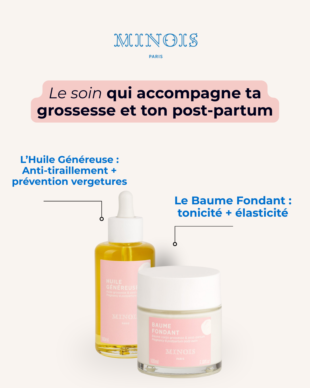 Minois Paris Facebook ad: La grossesse en douceur