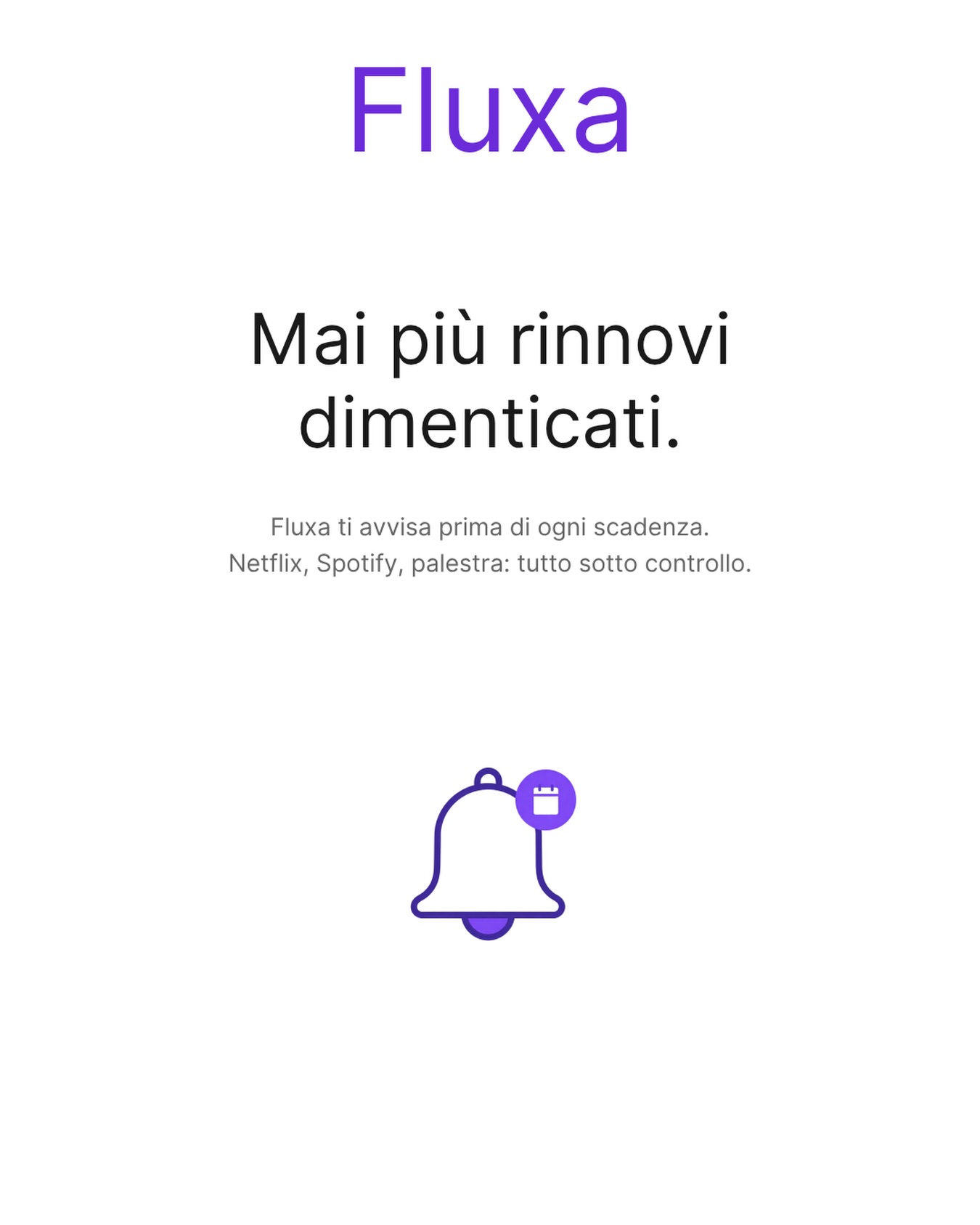 fluxa_finance Facebook ad: Mai più rinnovi dimenticati.