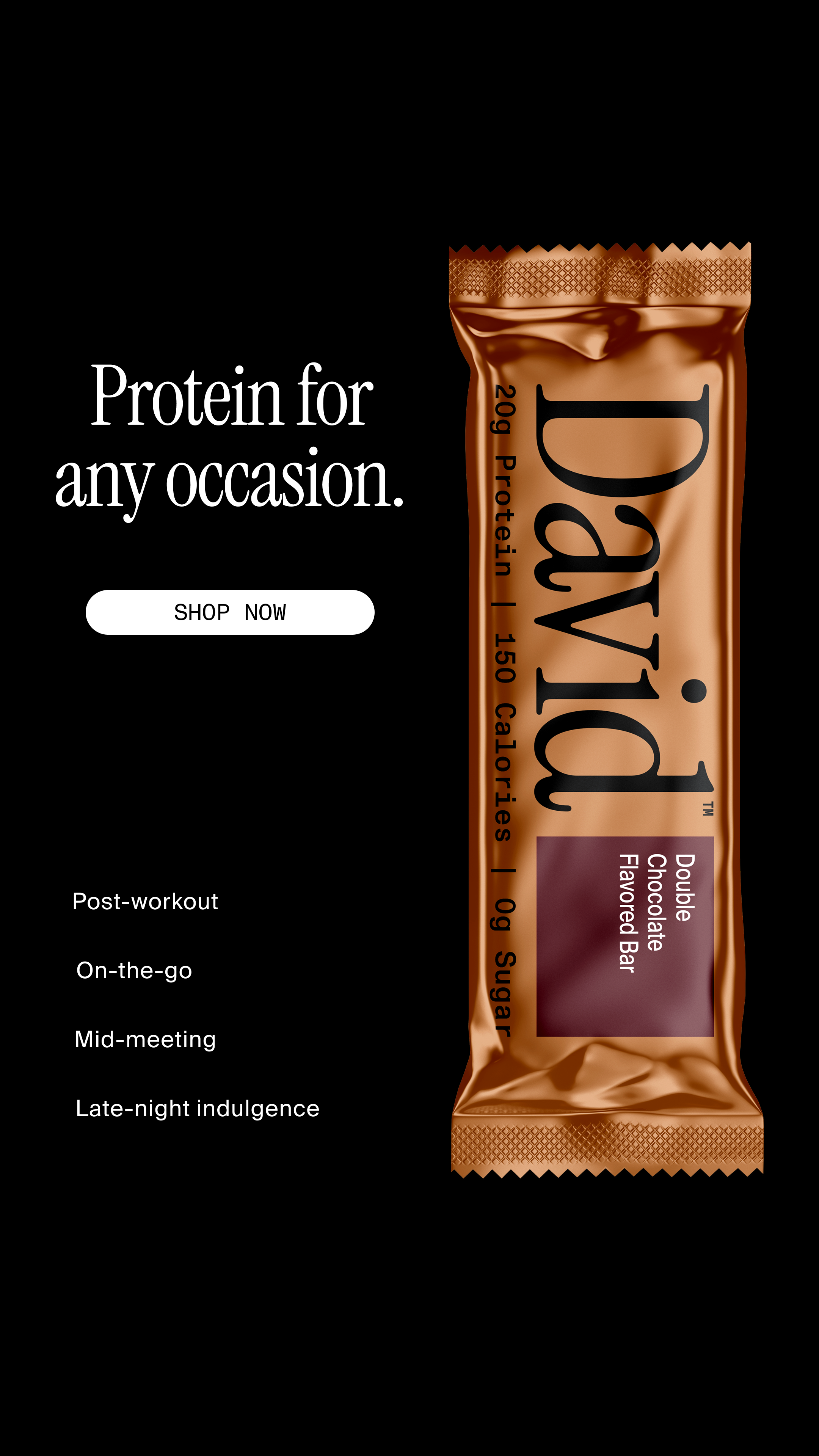 David Protein Facebook ad
