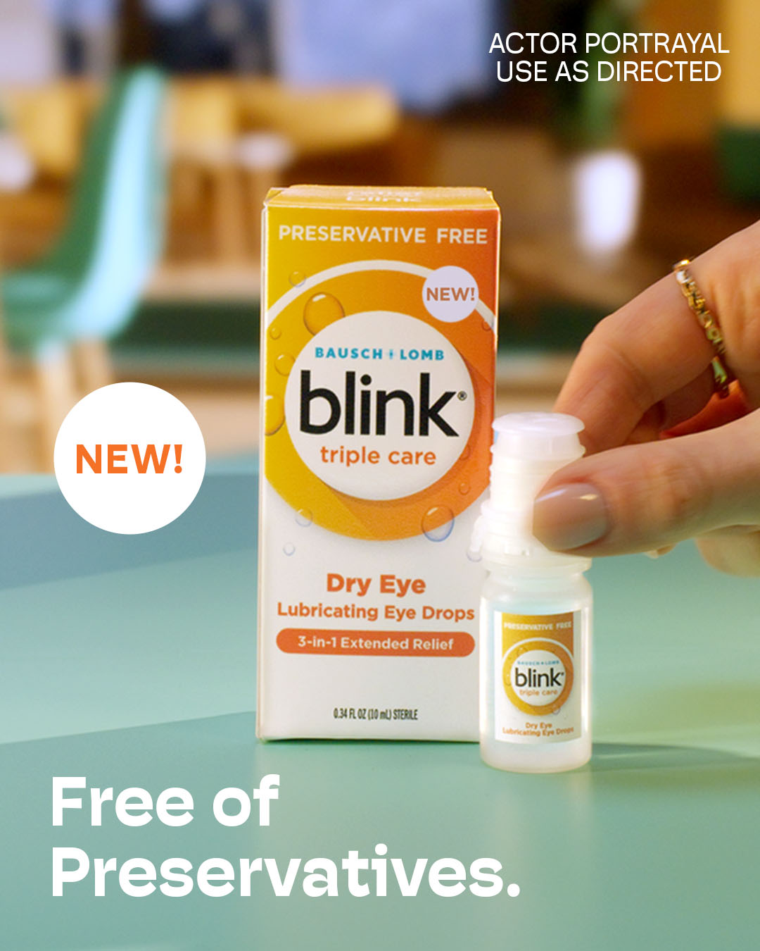 Blink Eyes Facebook ad: New & Preservative Free