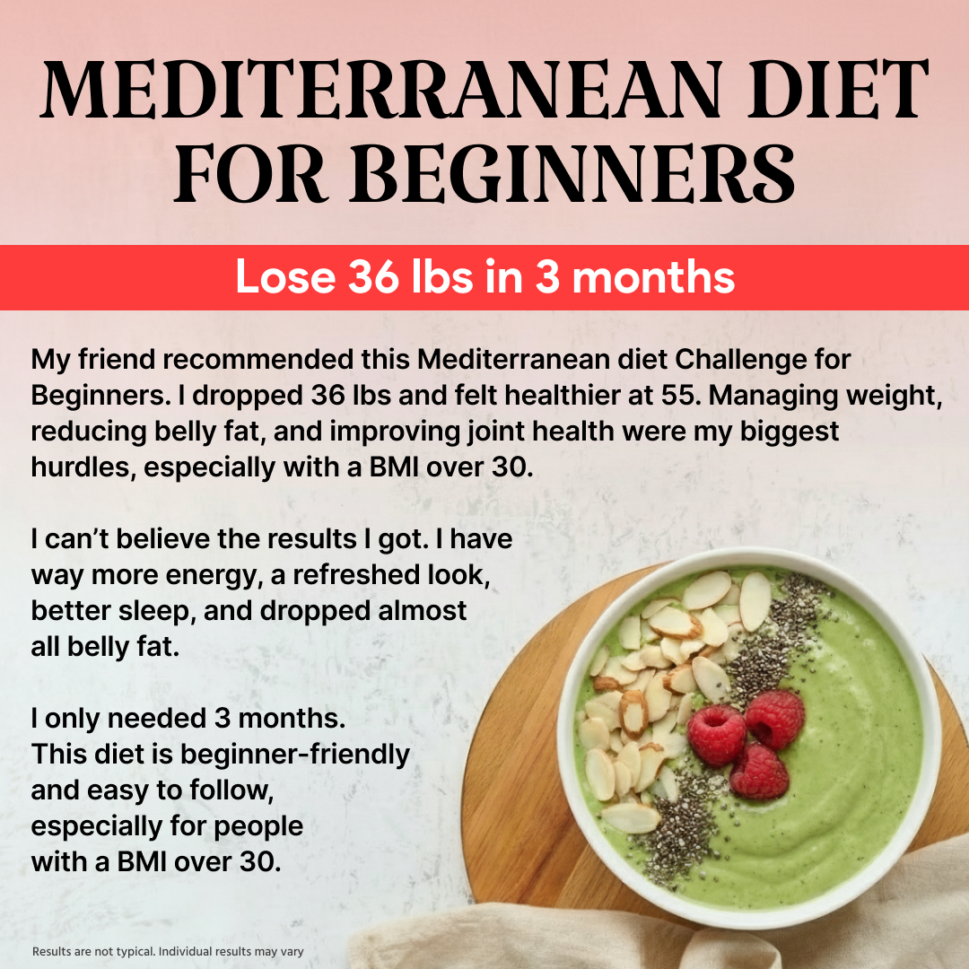 Mediterranean Diet for Beginners Facebook ad: It Only Takes 2 Weeks to Make a Difference