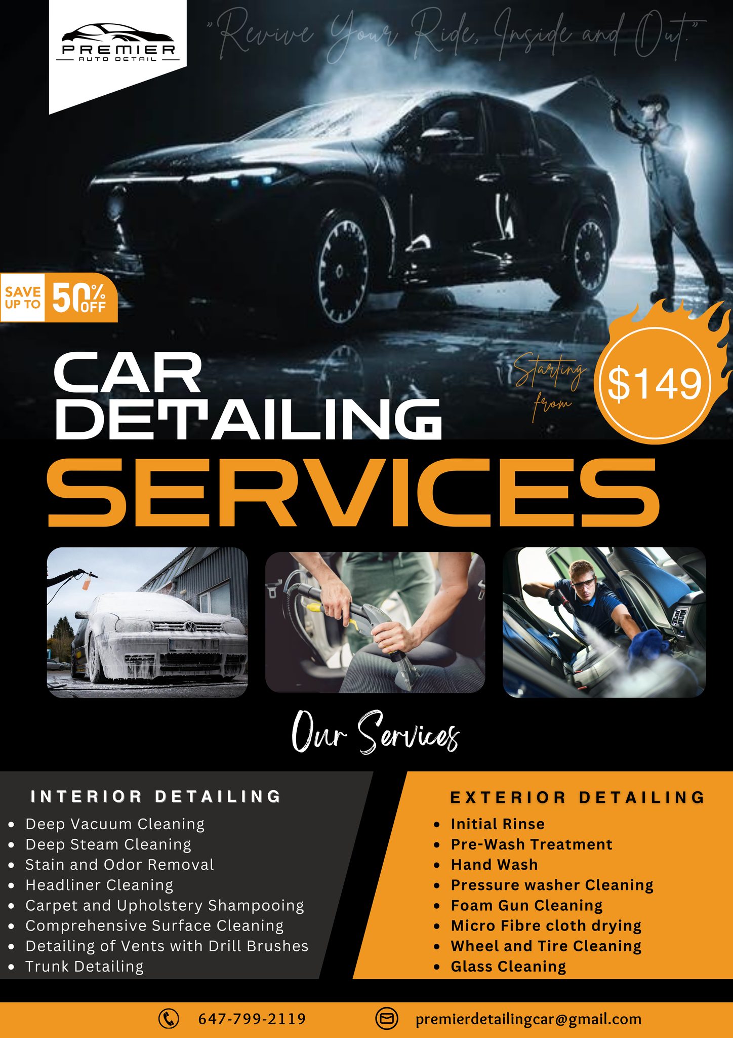 Premier Car Detailing Facebook ad: ๐๐ง ๐ฃ๐ฎ๐ฌ๐ญ $๐๐๐, ๐๐ง๐ญ๐๐ซ๐ข๐จ๐ซ ๐๐ง๐โฆ
