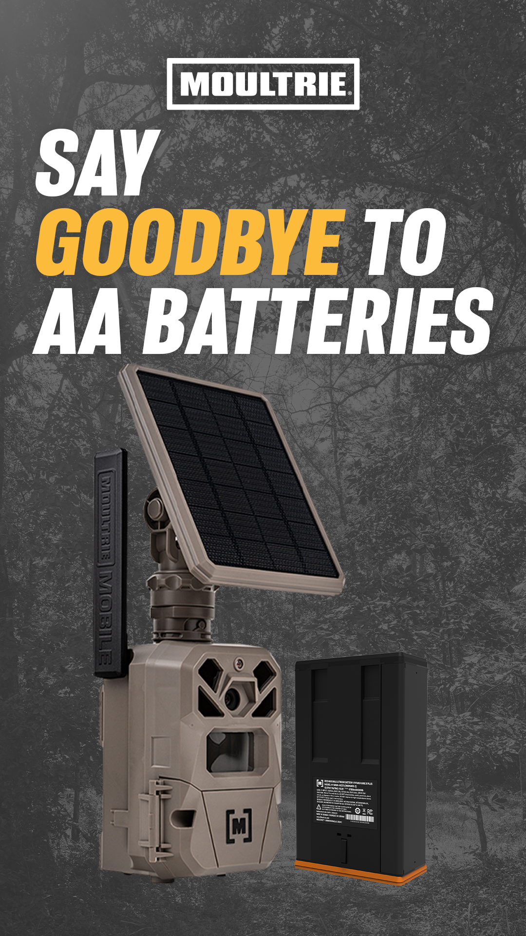 Moultrie Products Facebook ad: Say goodbye to AA batteries 