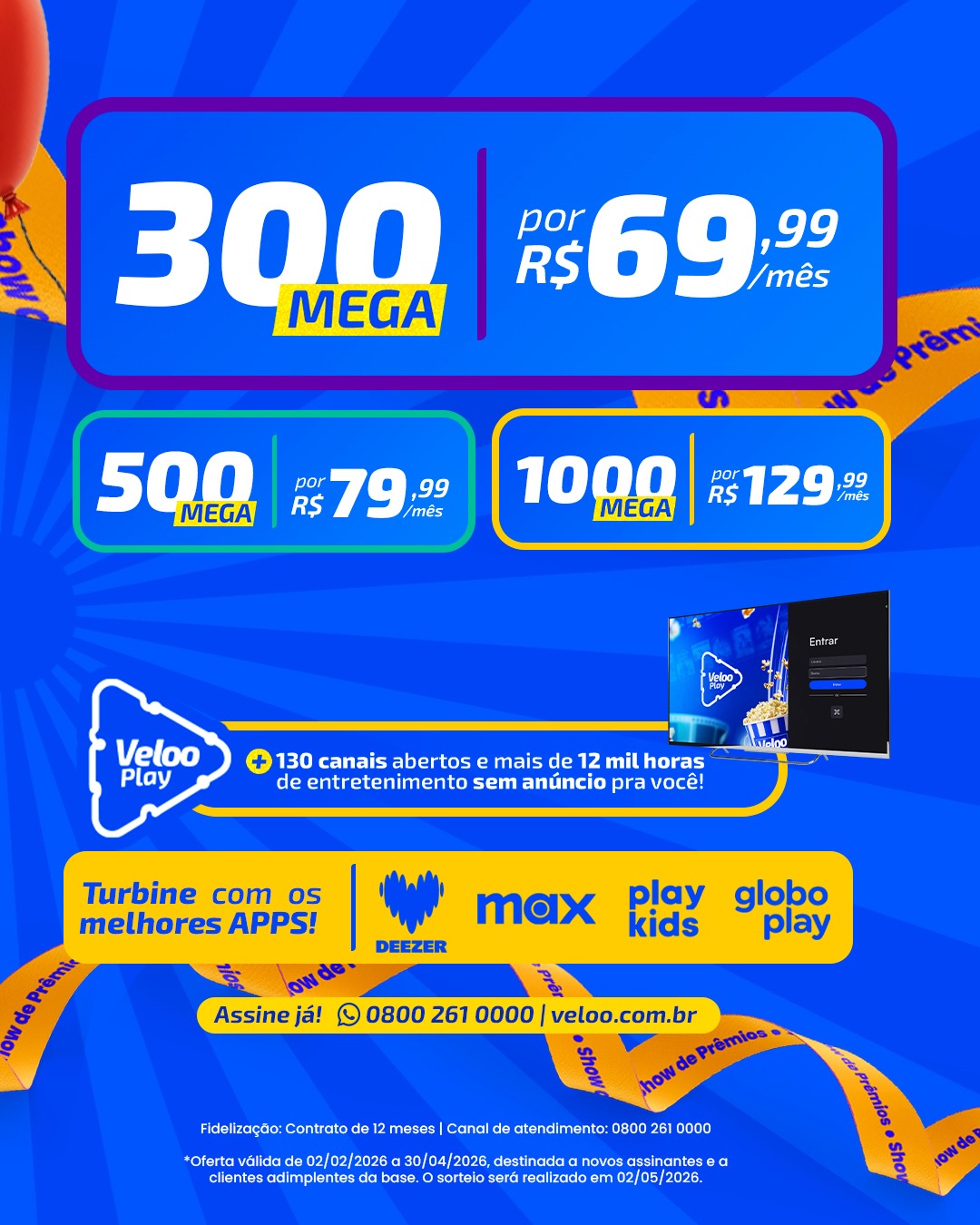 Veloo Telecom Facebook ad: Muda pra VELOO