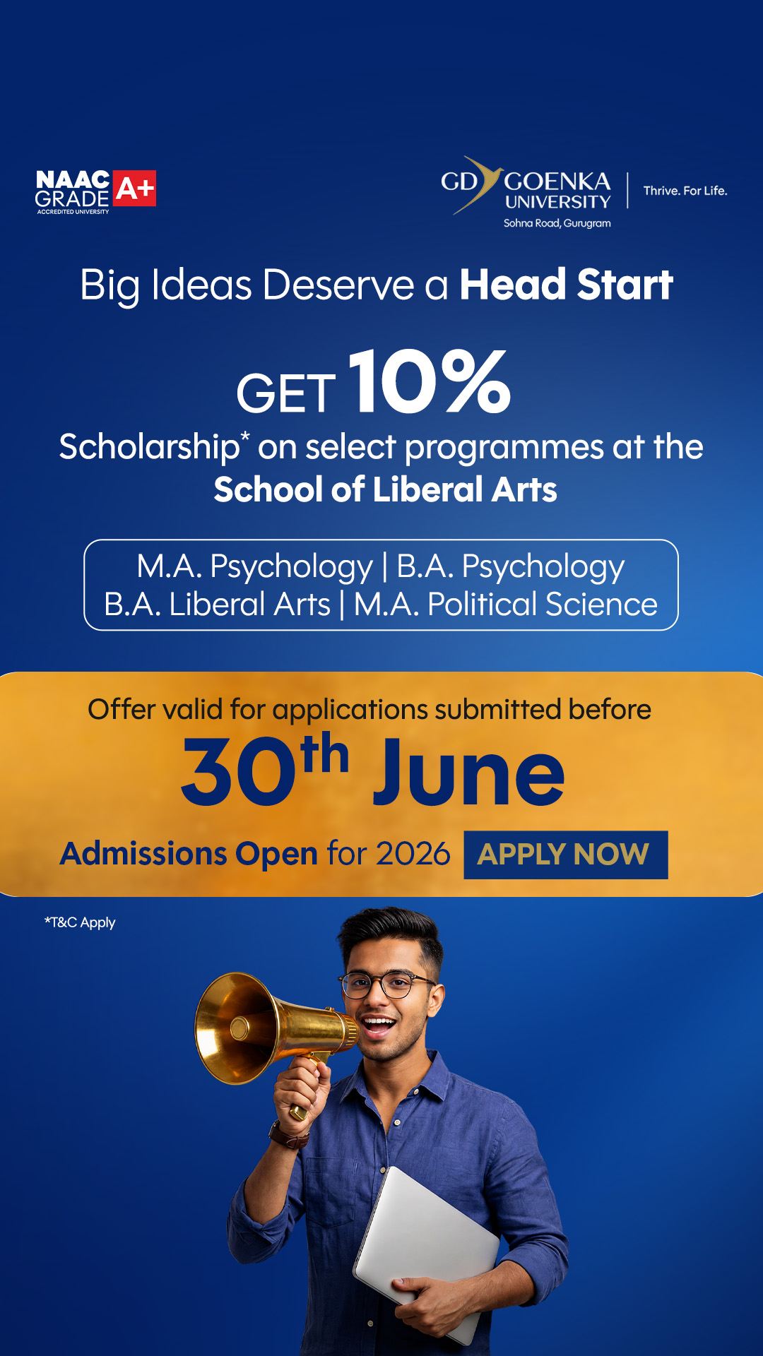 GD Goenka University Facebook ad