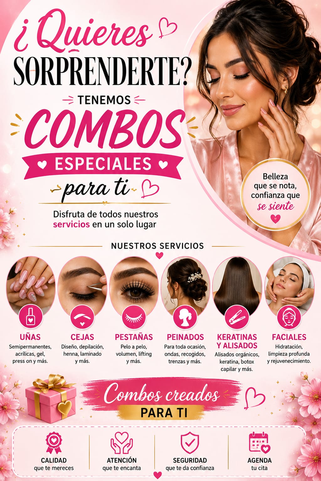 Spa Esencia Pura Michelle G. Facebook ad: ¡COMBOS ESPECIALES PARA TI!