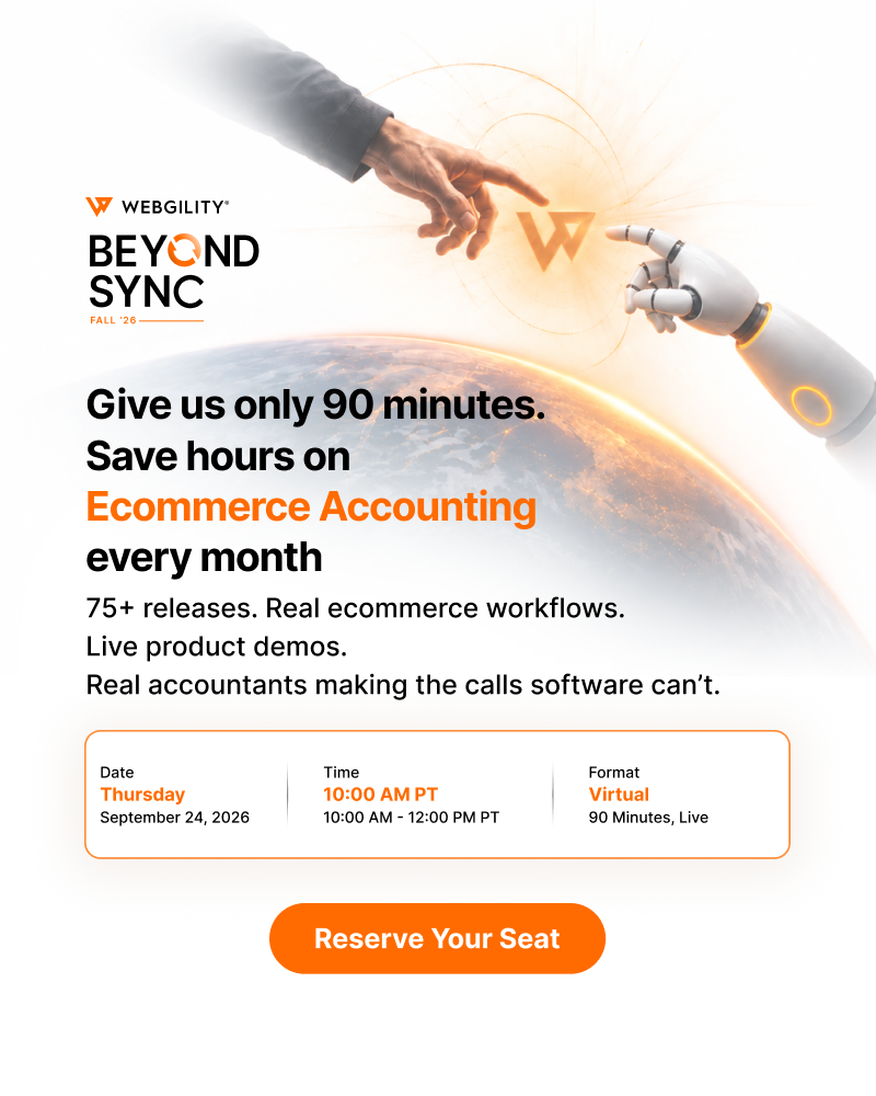 Webgility, Inc. Facebook ad: Beyond Sync | 24th September