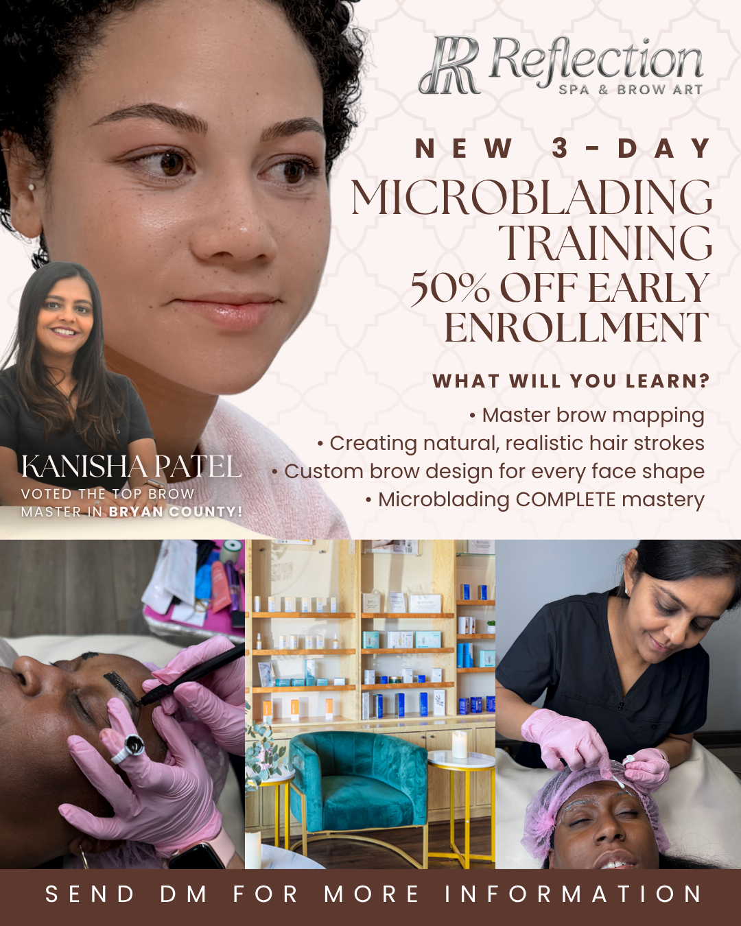 Reflection Spa & Brow Art Facebook ad: PMU TRAININGS!