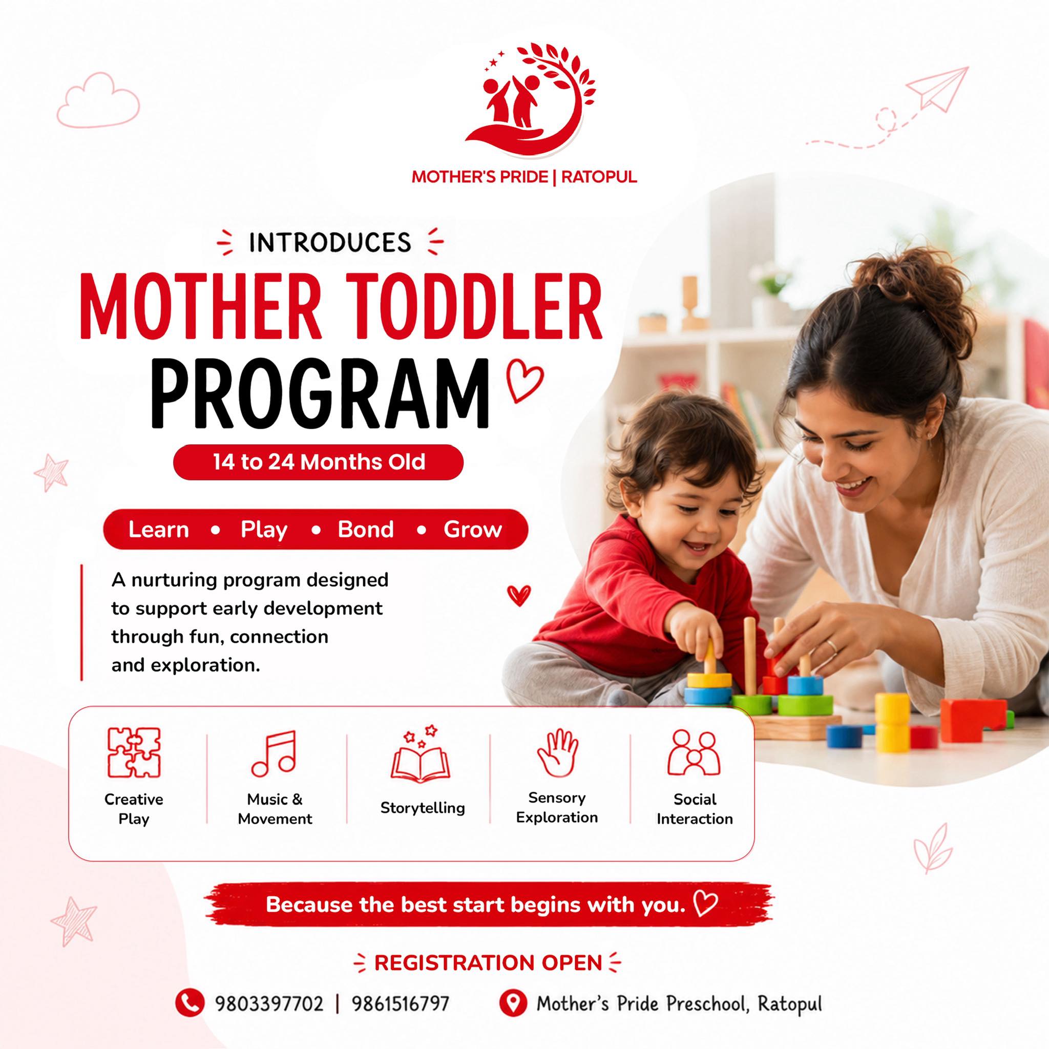 Mothers Pride Preschool Nepal Facebook ad: Give Your Little One the Best Start in…