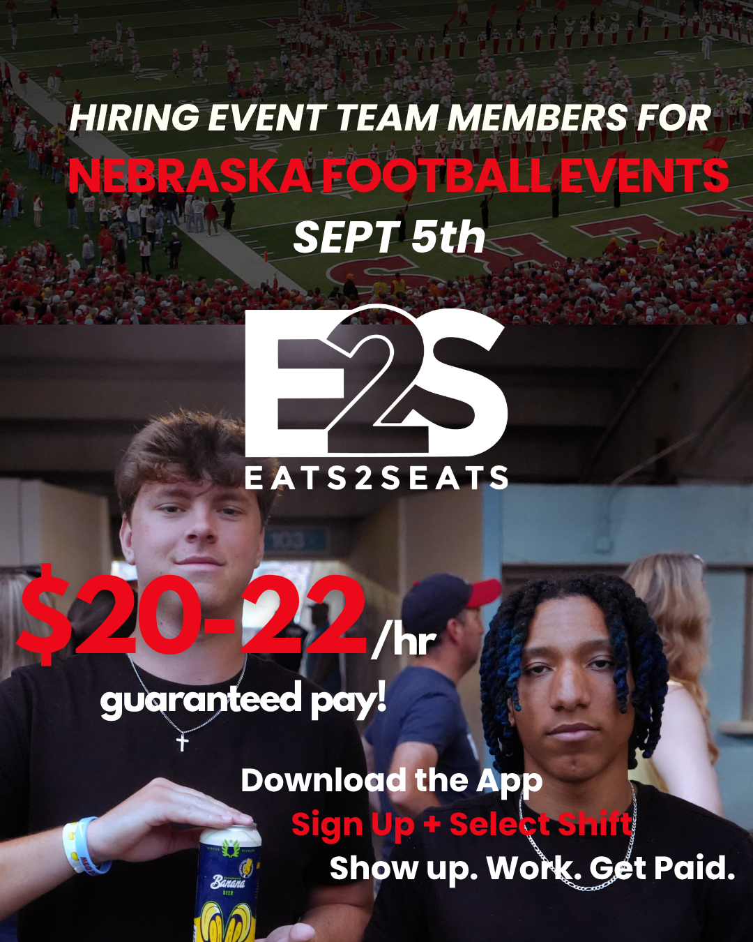 Eats2Seats Facebook ad: Join the Team Today!