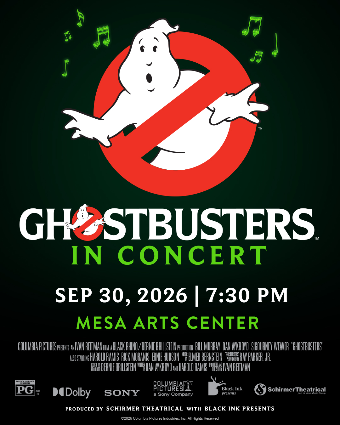 Ghostbusters Facebook ad: Ghostbusters in Concert - Mesa Arts Center - Sep 30