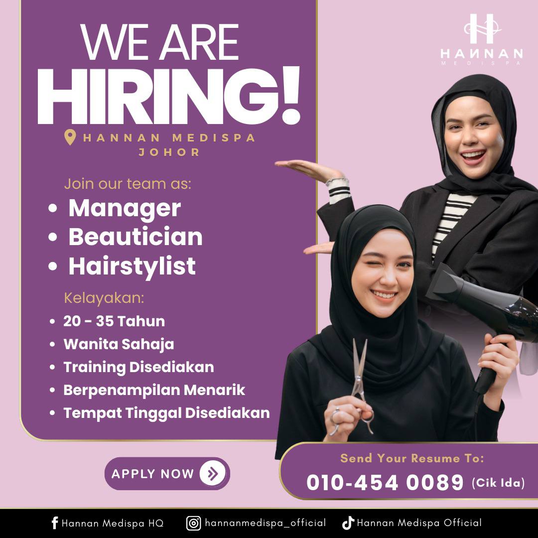 Peluang Kerjaya Hannan Medispa Facebook ad