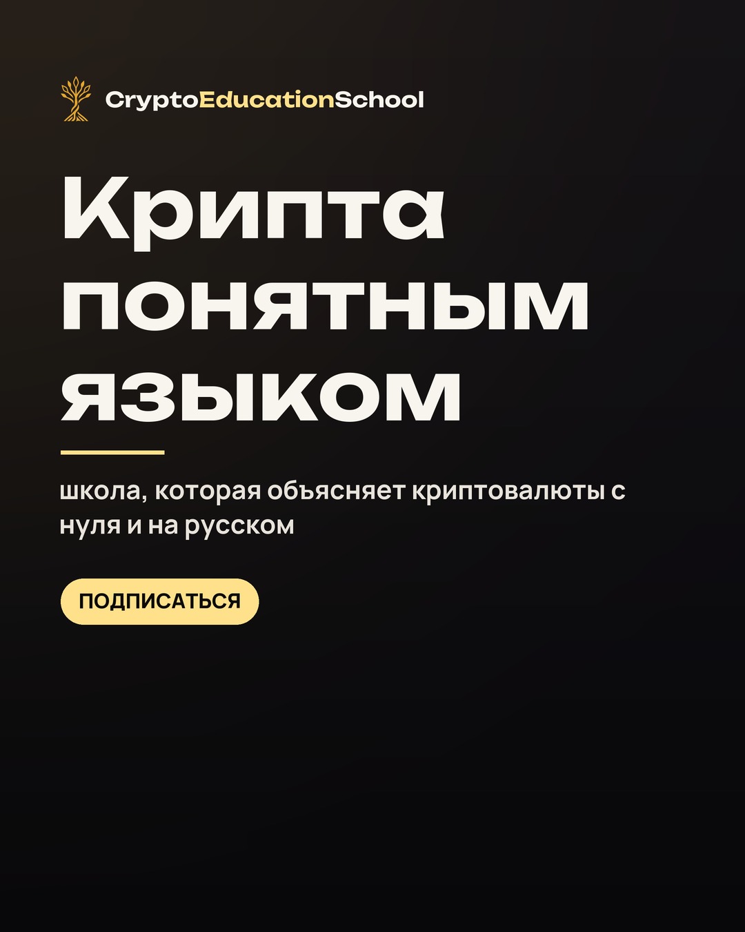 Crypto Education School Facebook ad: Crypto Education School, школа, которая объясняет…