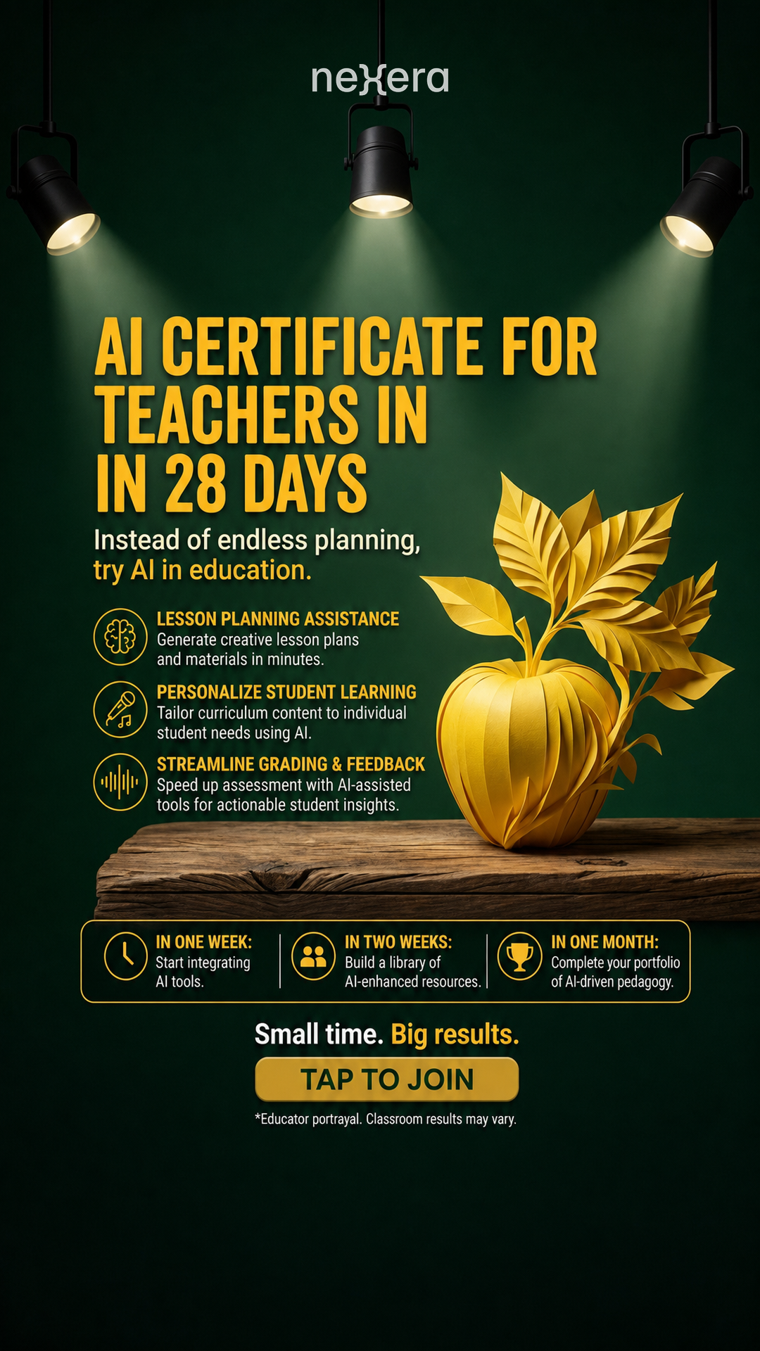 AI Certificate by Nexera Facebook ad: Grab your AI Certificate today