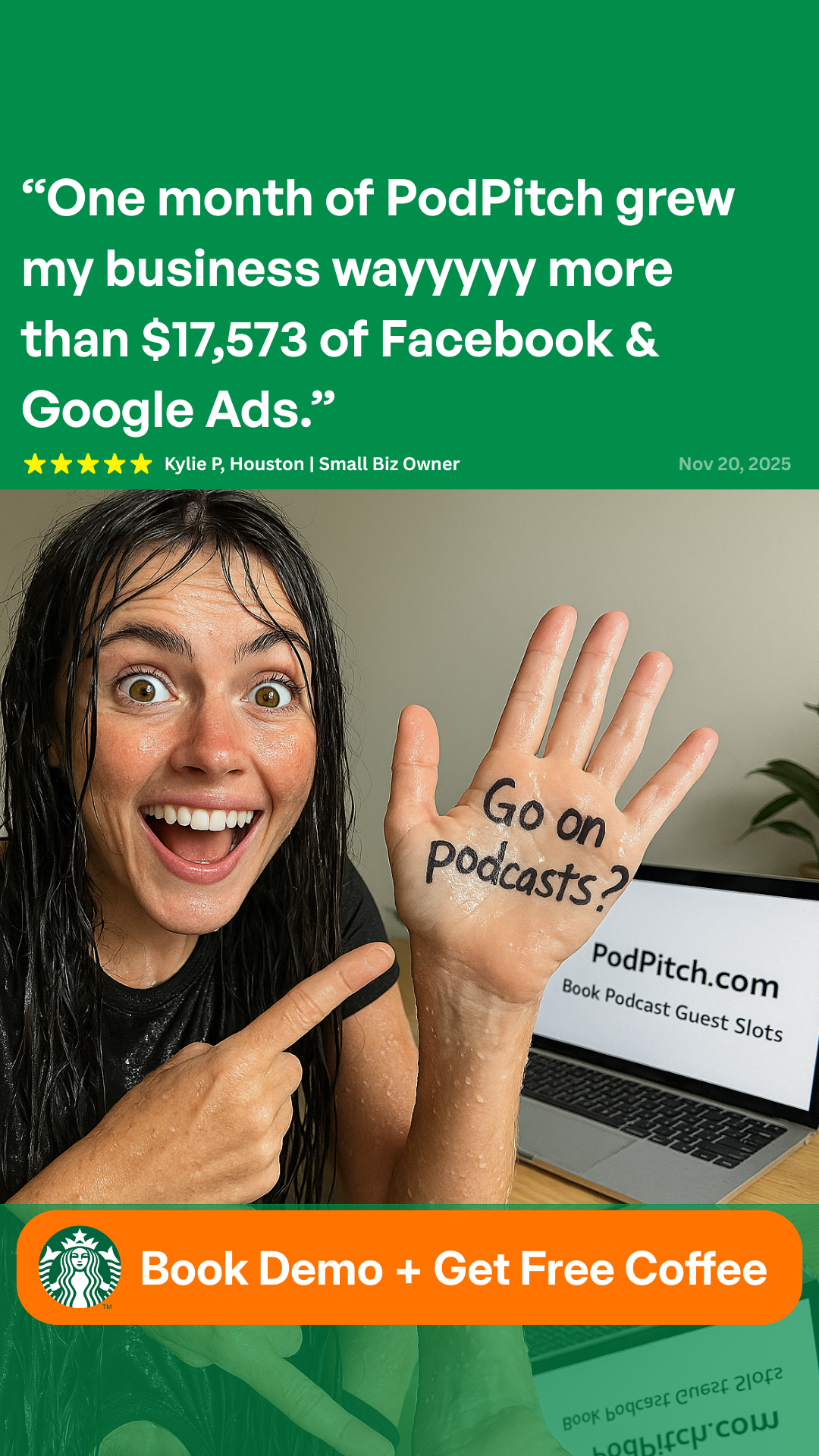 PodPitch Facebook ad