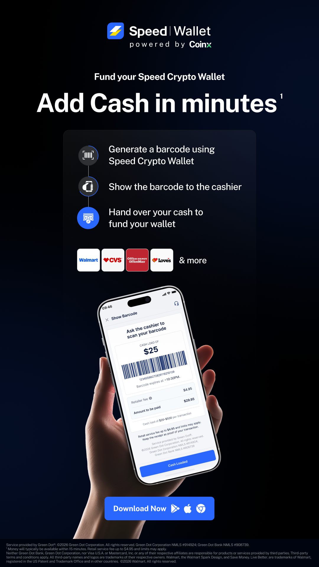 CoinX Facebook ad from Jul 8, 2026