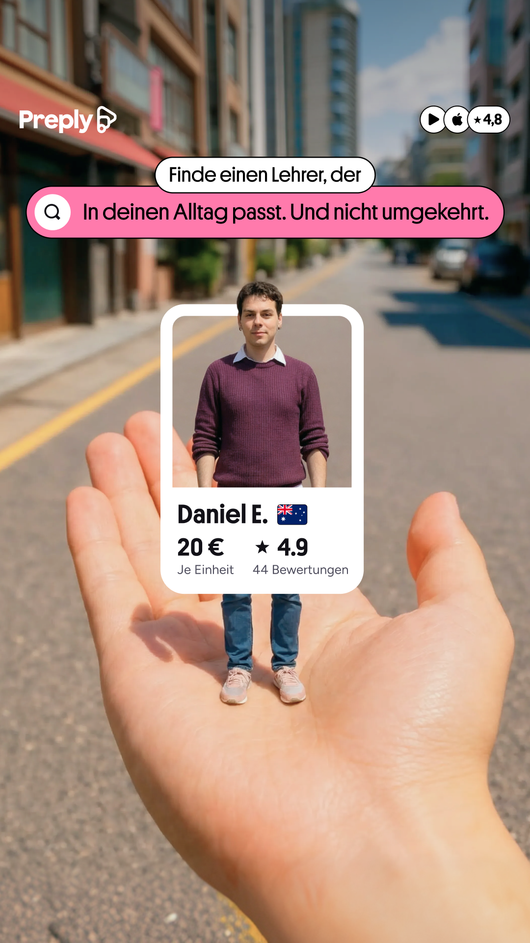 Preply Facebook ad