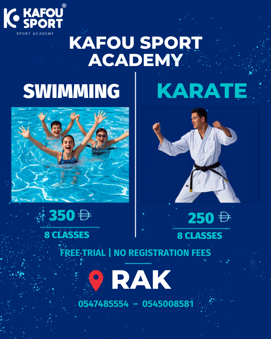KAFOU Sports UAE Facebook ad: Start Your Journey, Book Your Free Trial!