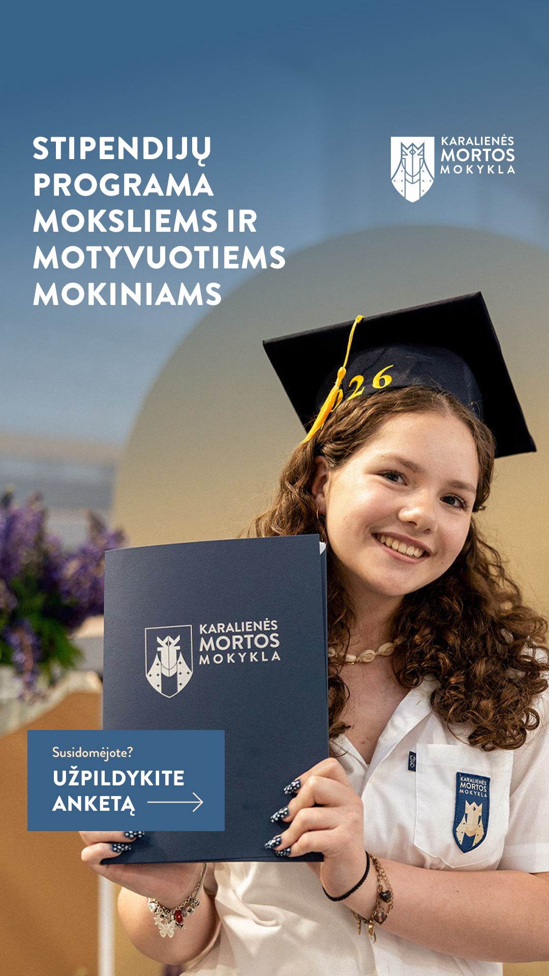 Karalienės Mortos mokykla Facebook ad