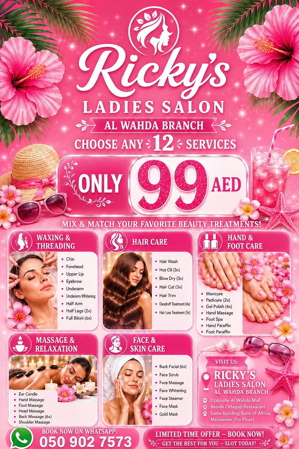 Ricky's Ladies Salon - Abu Dhabi Facebook ad: SUMMER BEAUTY OFFERS ARE HERE!