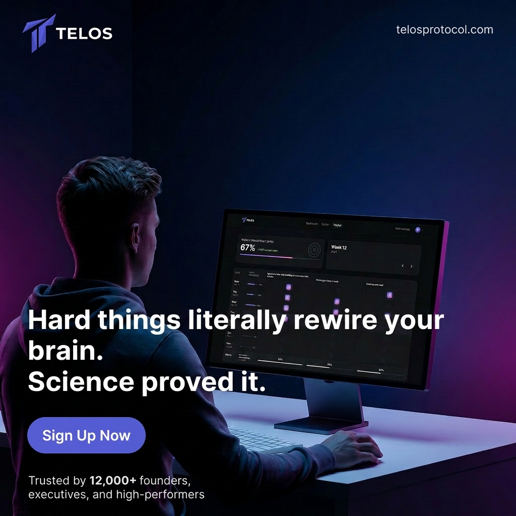 Telos Facebook ad: A Habit System Built on Your Values