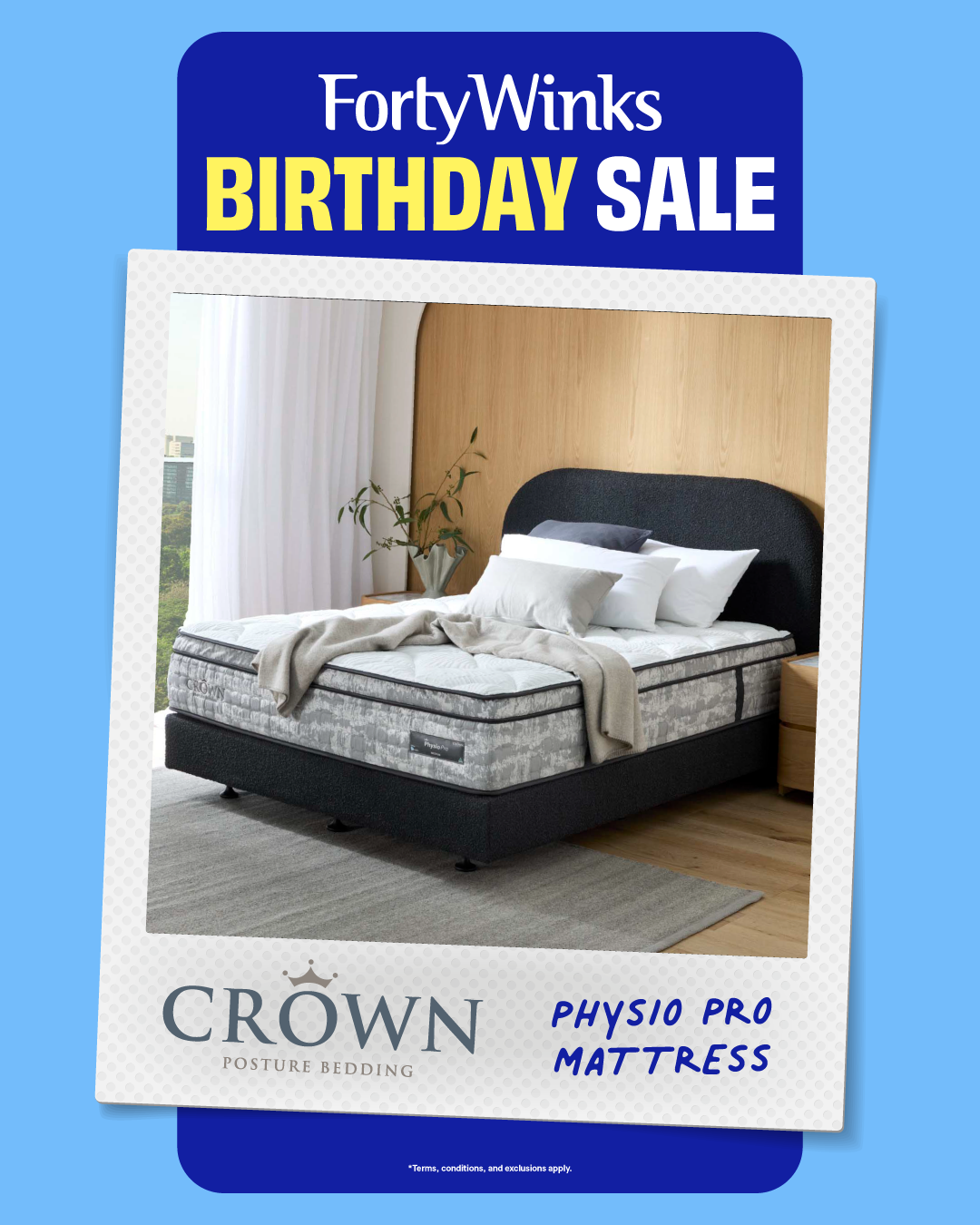 Forty Winks Facebook ad: Our Birthday Sale Is On Now