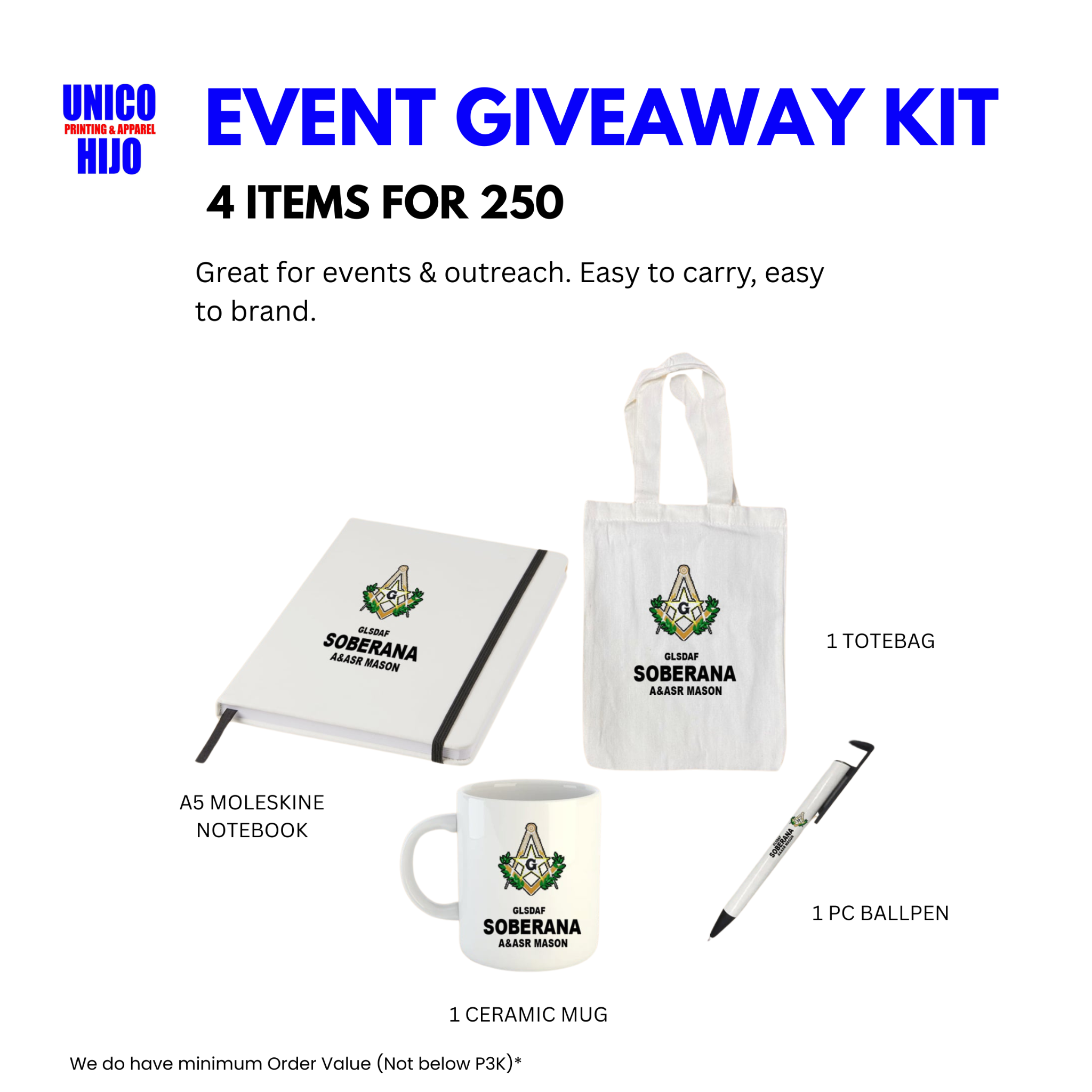 UNICO HIJO Customized Printing Facebook ad: Best set of souvenirs 2026