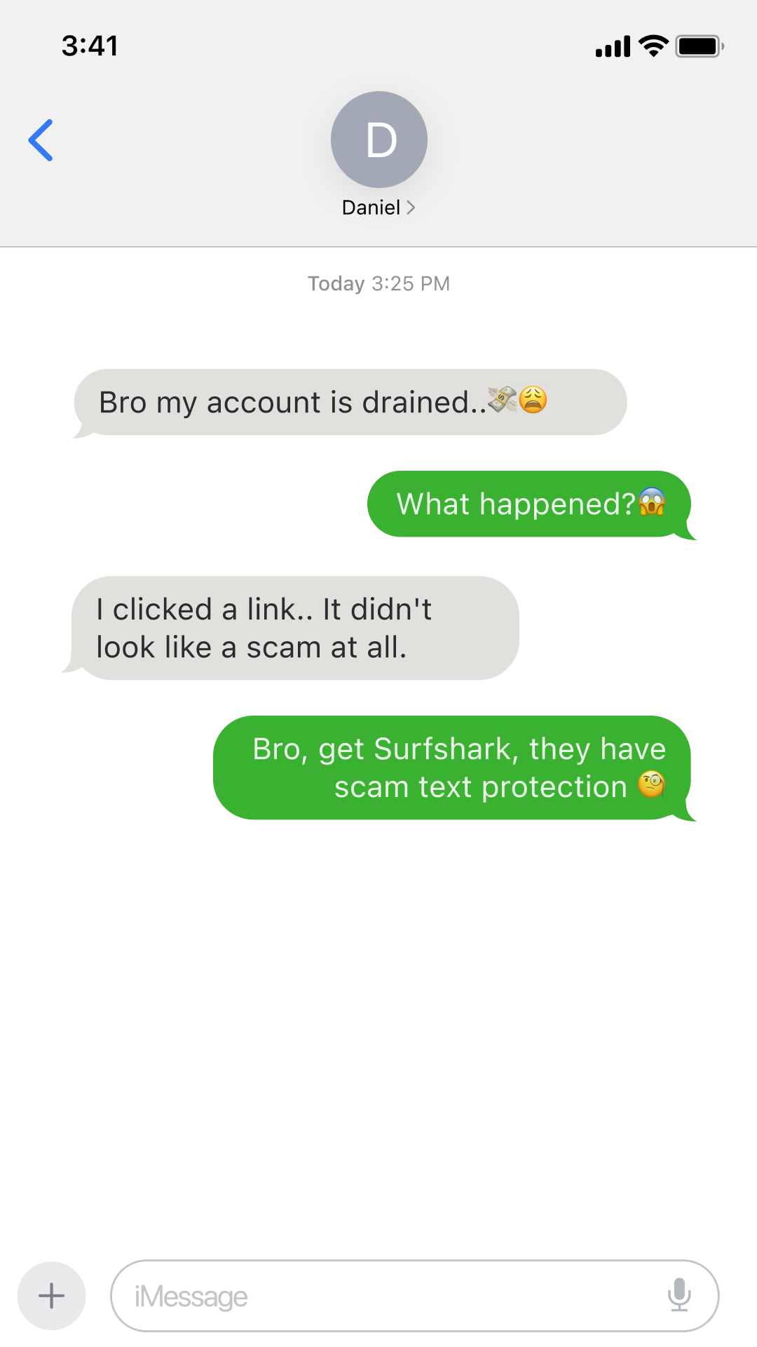 Surfshark Facebook ad