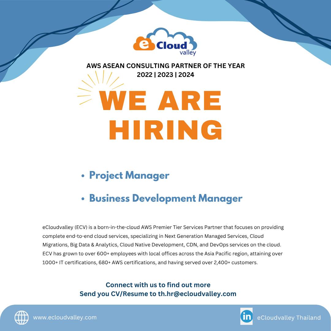 eCloudvalley Thailand Facebook ad: eCloudvalley Thailand is Hiring!