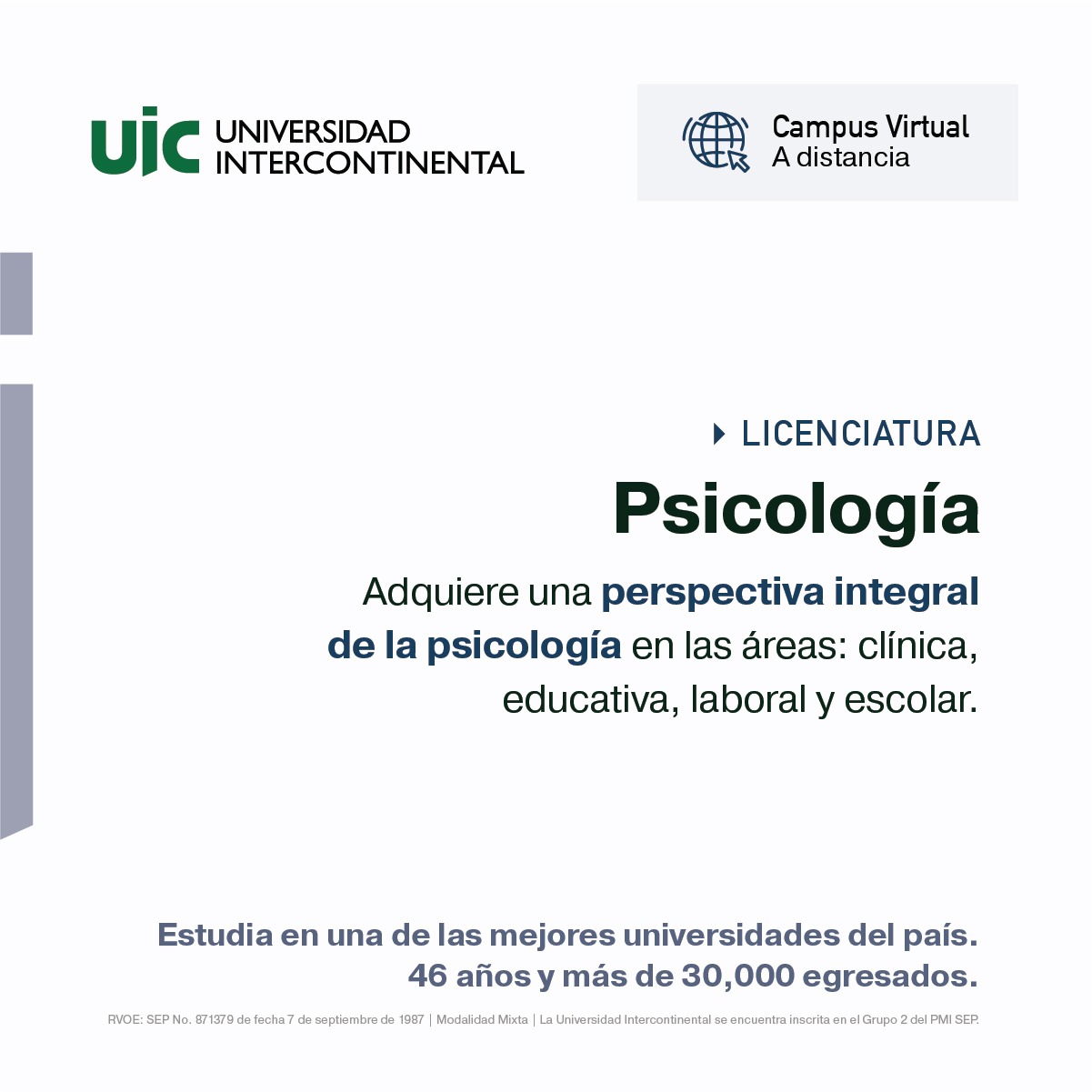 UIC Online Facebook ad