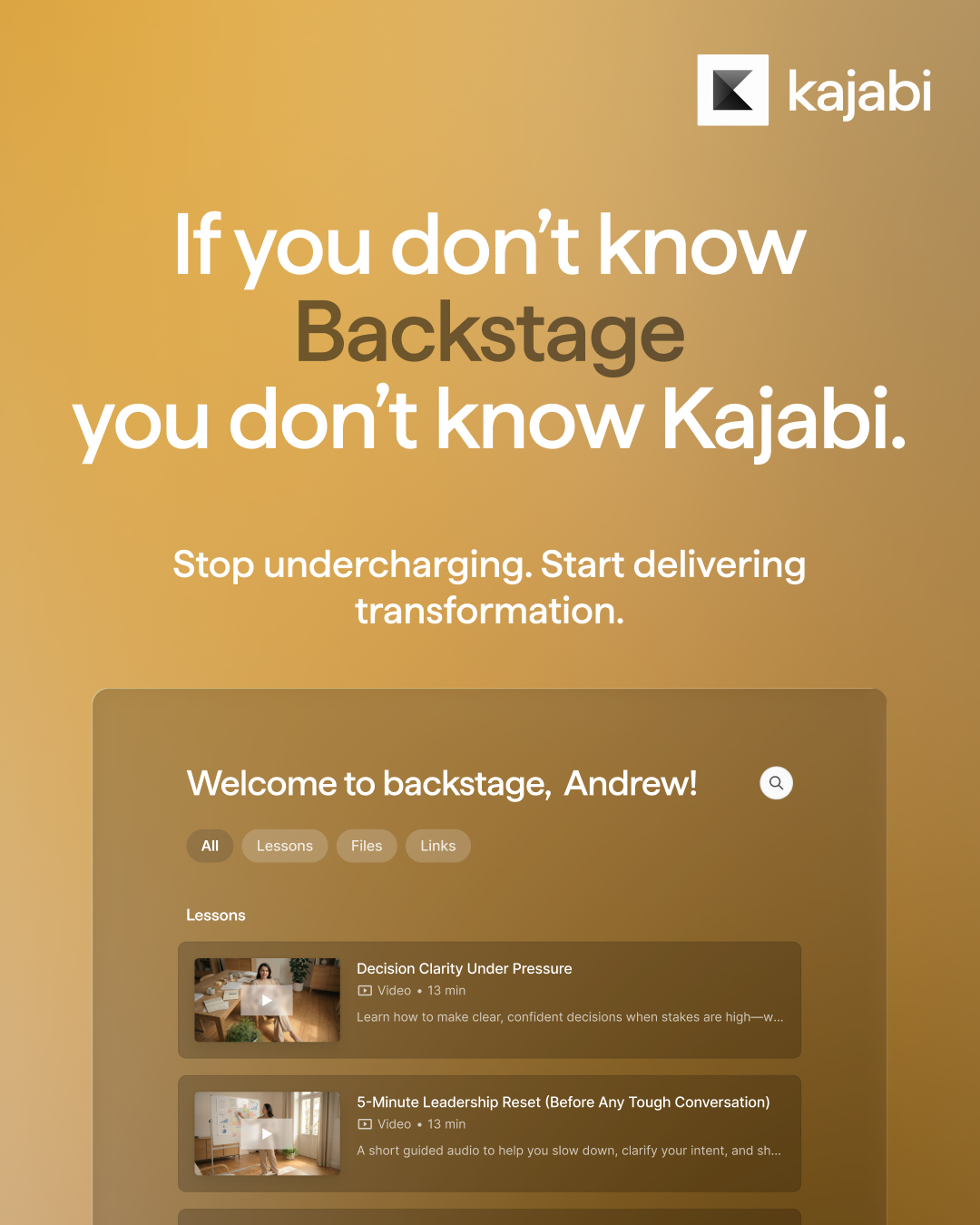 Kajabi Facebook ad