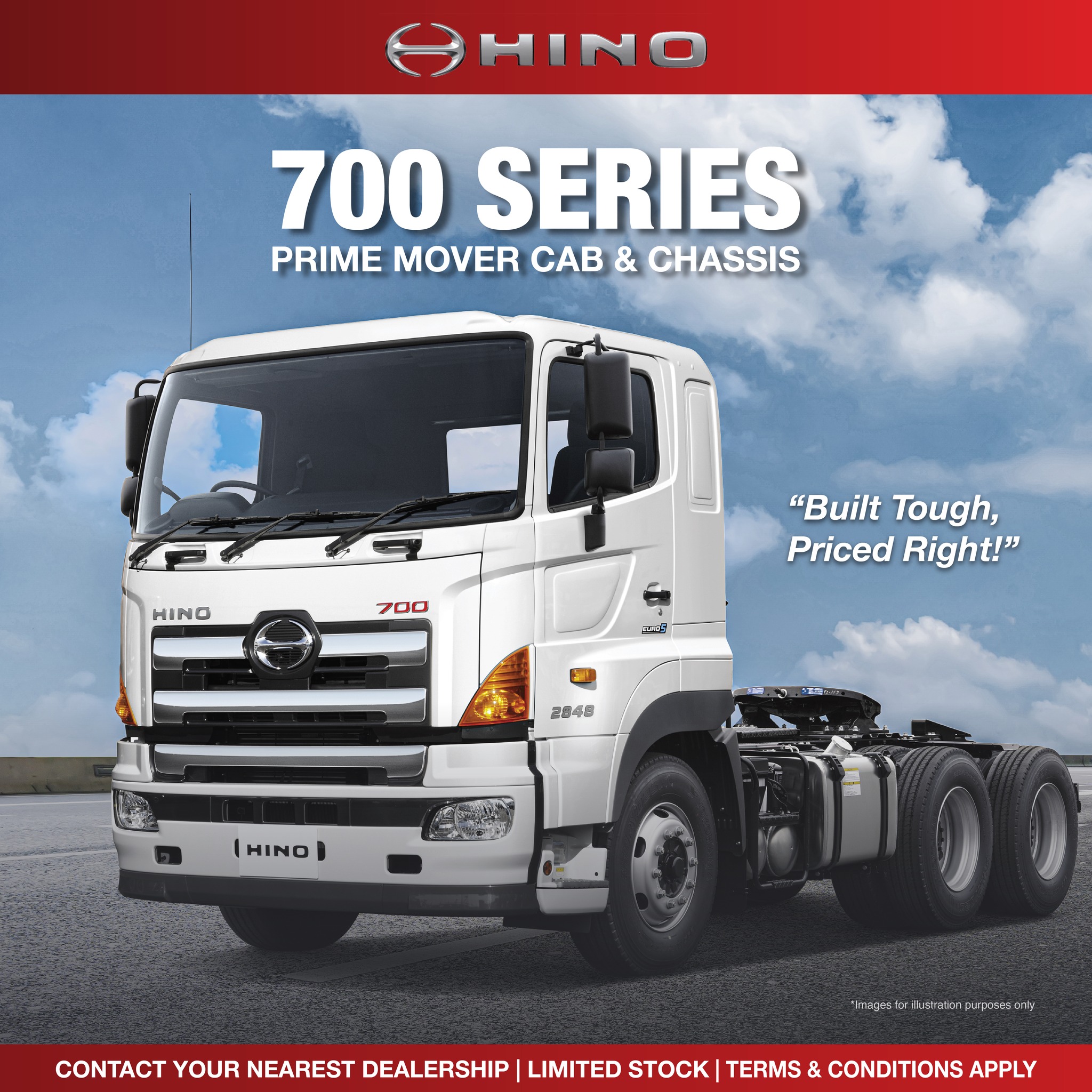 Ela Motors PNG Facebook ad: Experience unmatched durability with the Hino 700 Series…