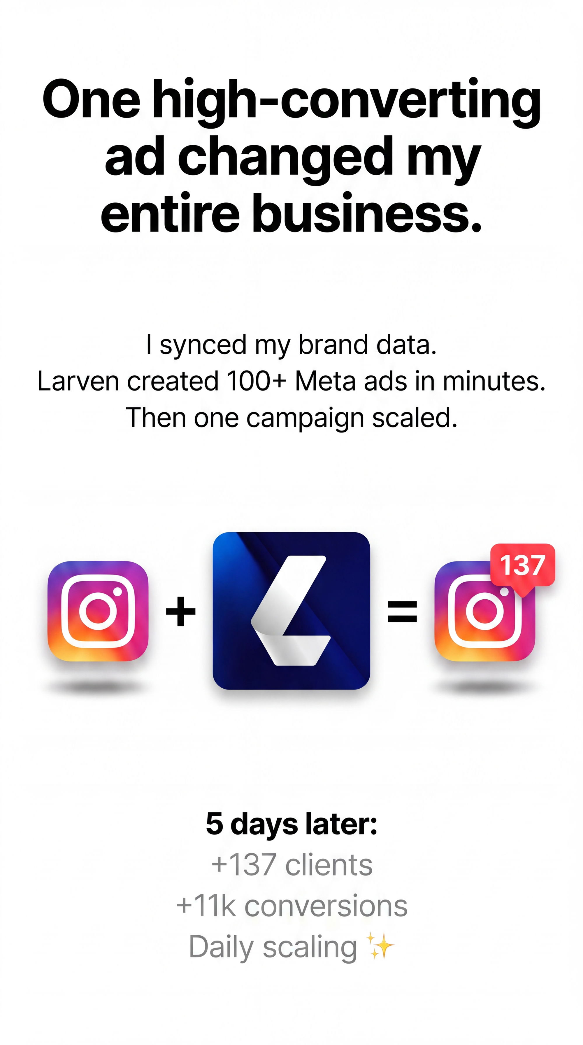 Larven AI Facebook ad
