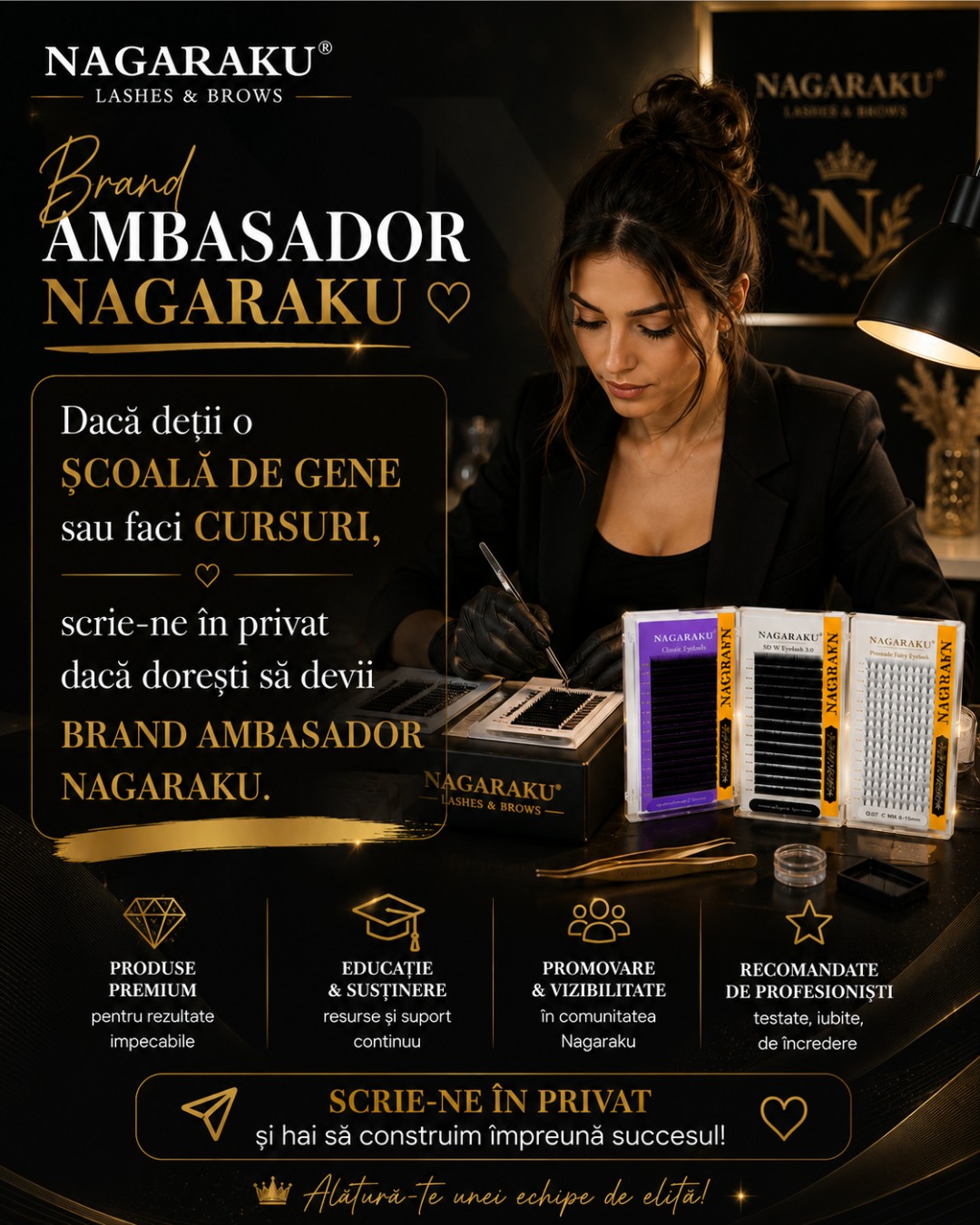 Nagaraku.ro Facebook ad: Ești trainer lash sau deții o școală de…