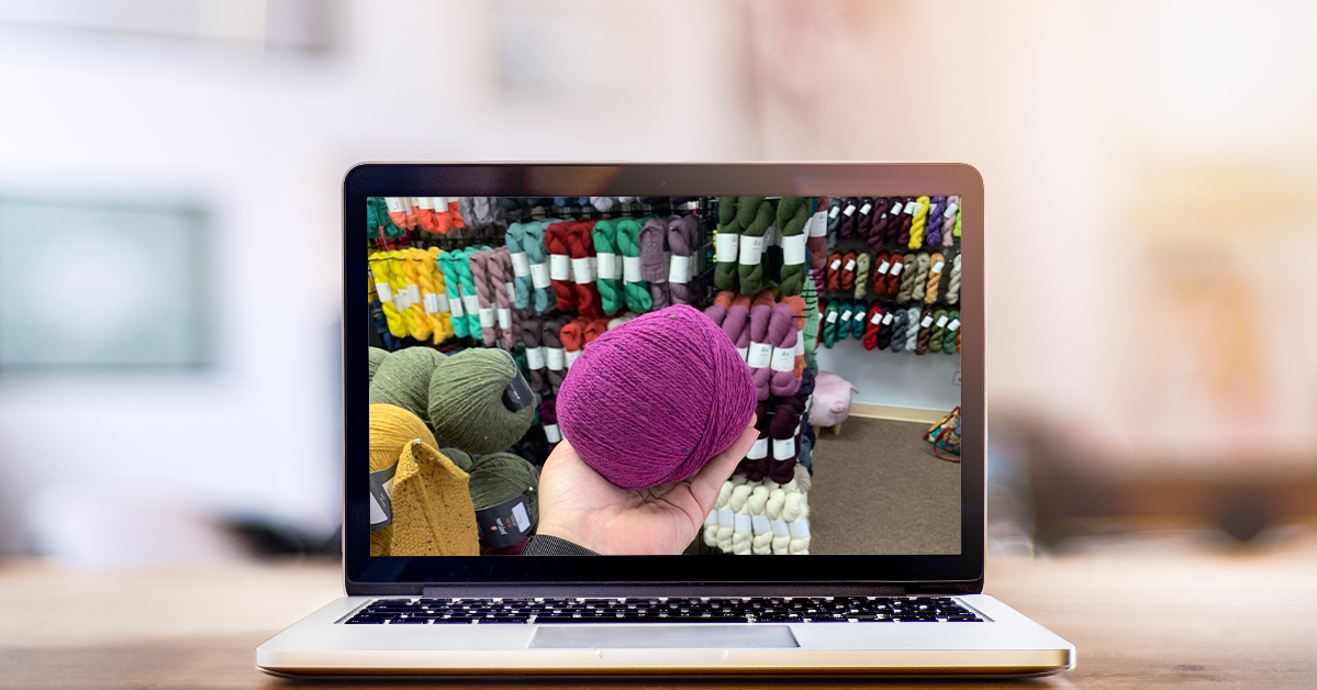The Twisted Skein Facebook ad: Your Local Yarn Store, wherever you are!