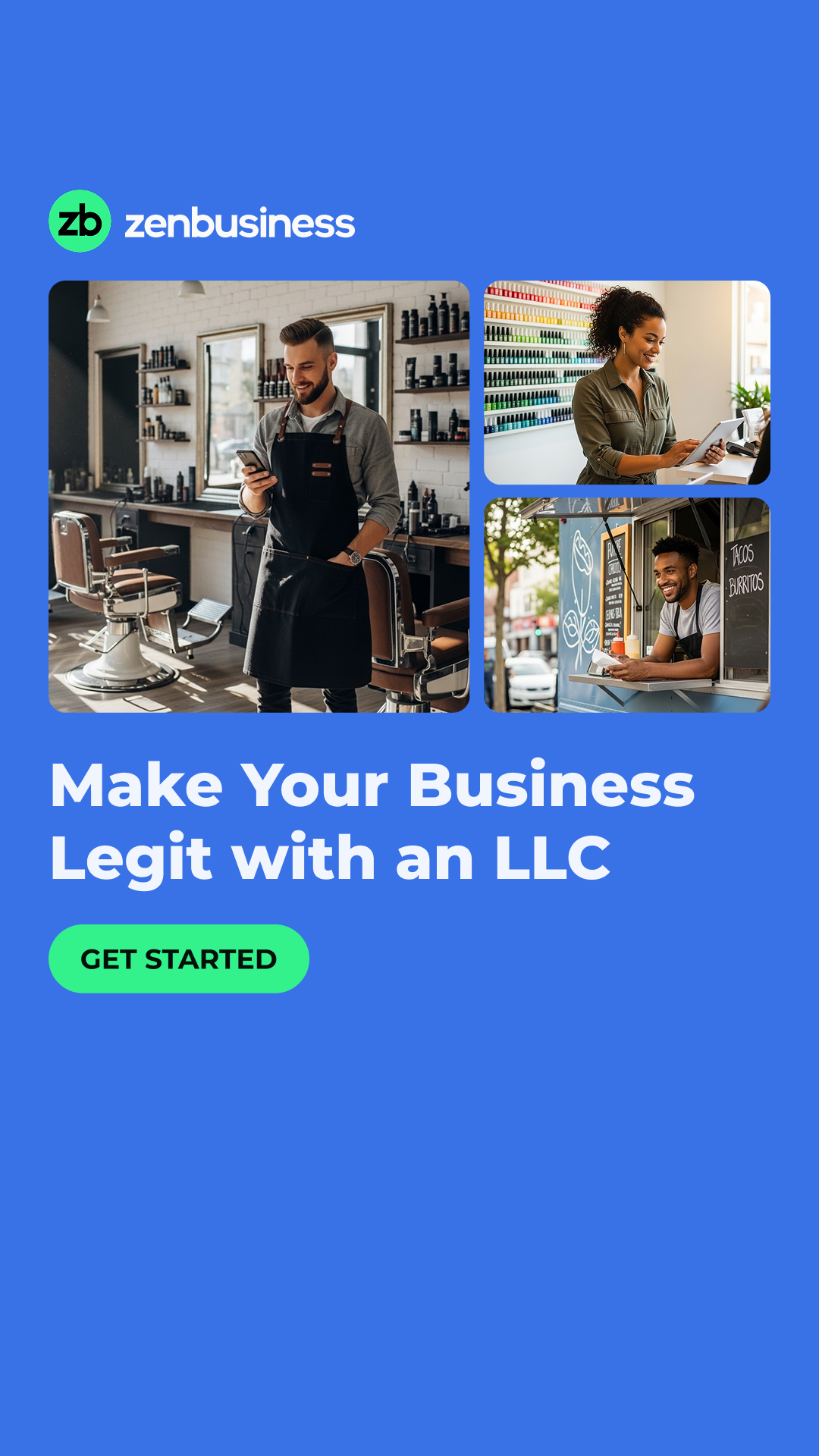 ZenBusiness Facebook ad