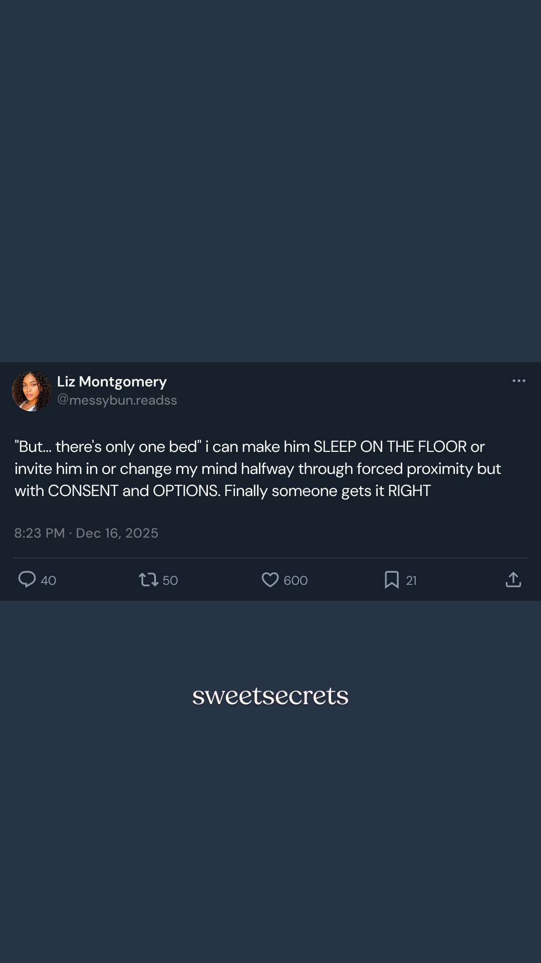 Sweetsecrets Facebook ad