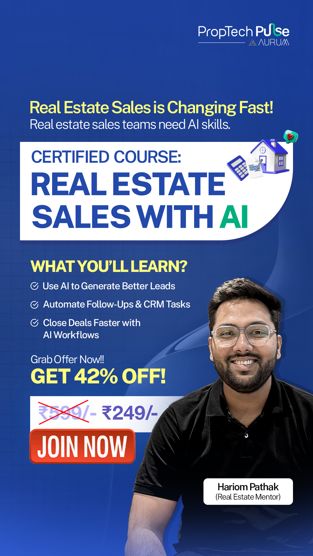 Aurum PropTech Limited Facebook ad: Learn AI for Sales