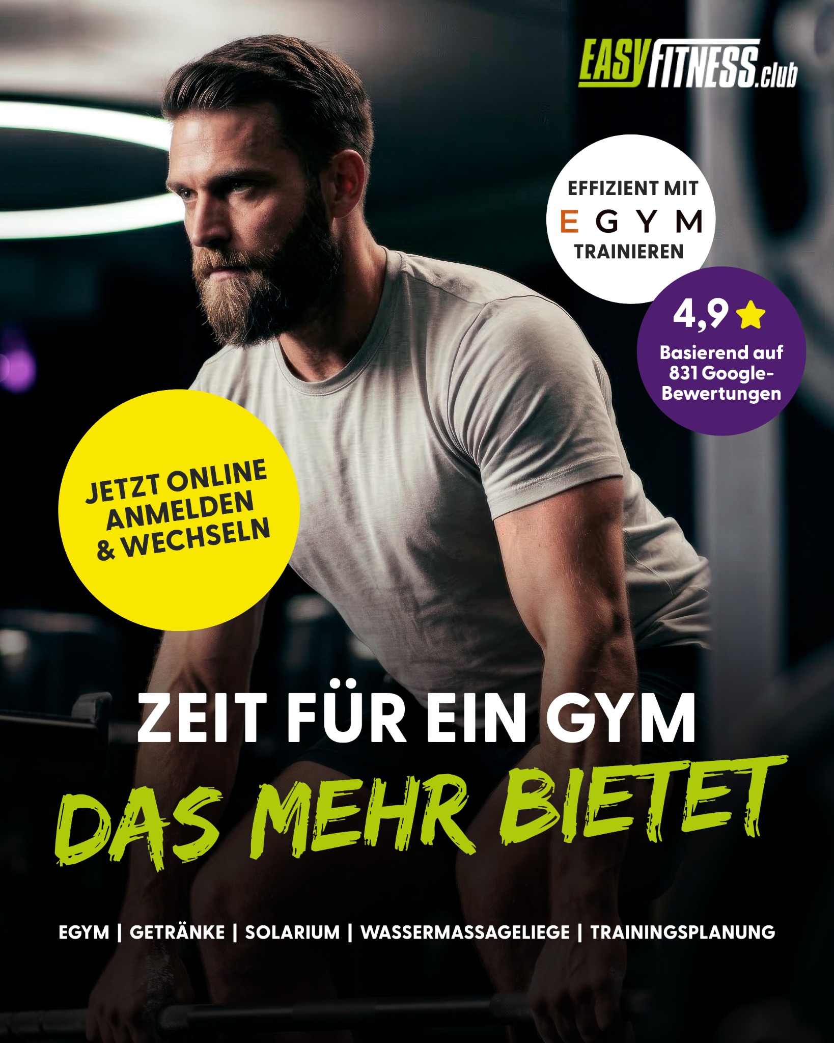 EASYFITNESS.club Maisach Facebook ad: 6 MONATE ALL-IN FÜR NUR 33,90 € MTL.!