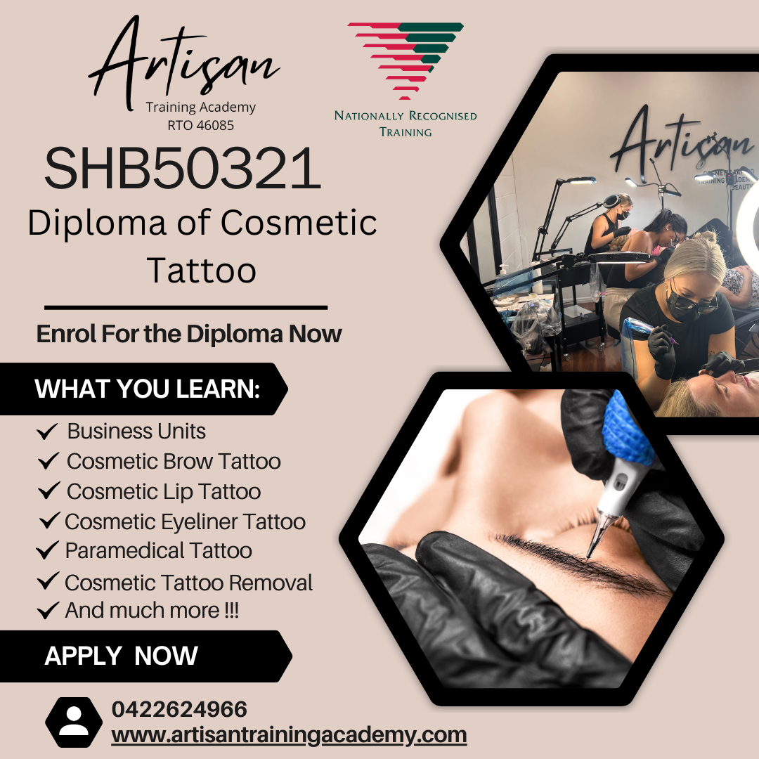 Artisan Cosmetic Tattoo and Training Academy RTO 46085 Facebook ad