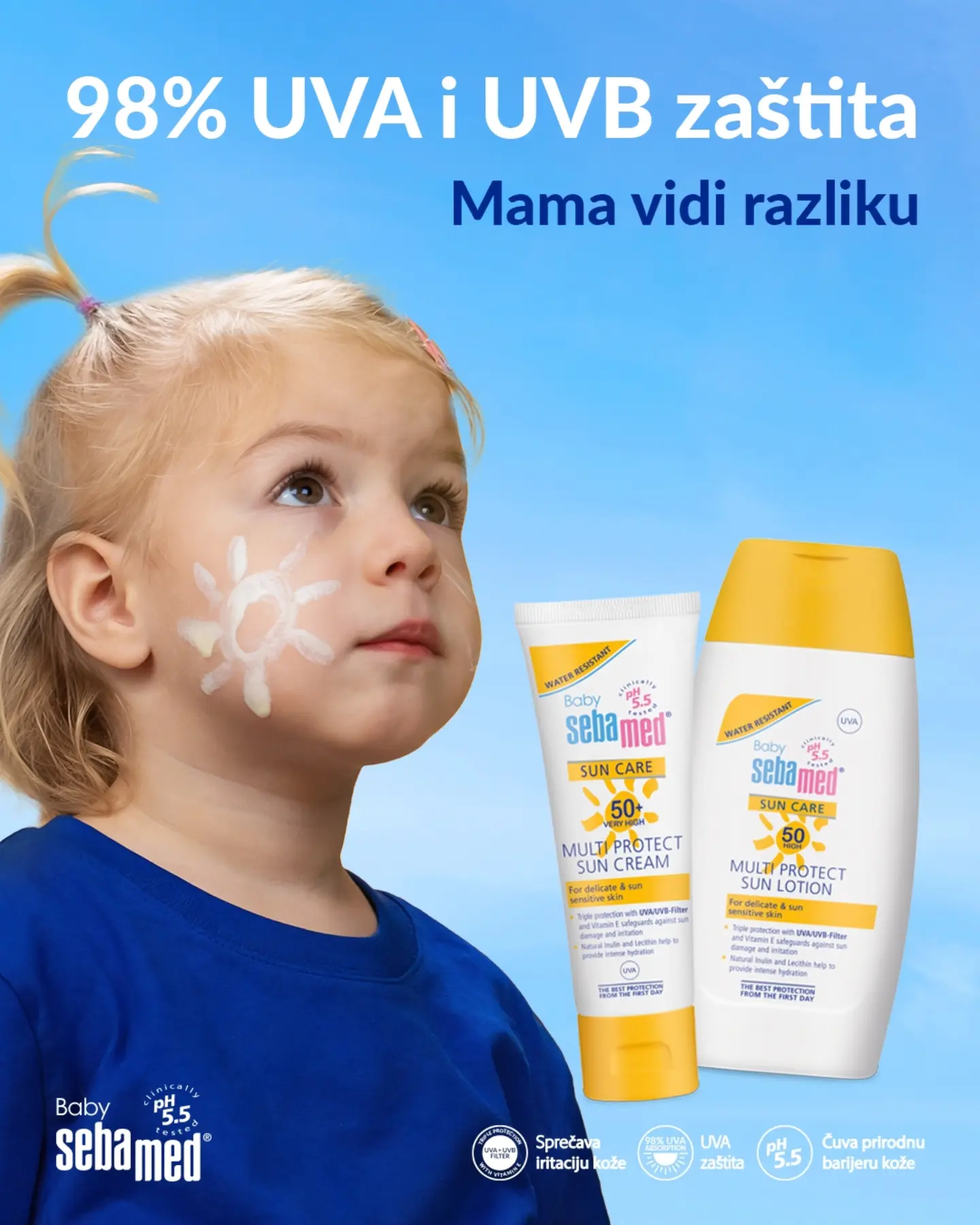 Hej Mama Facebook ad: Za sunčanje - Deca | Sebamed