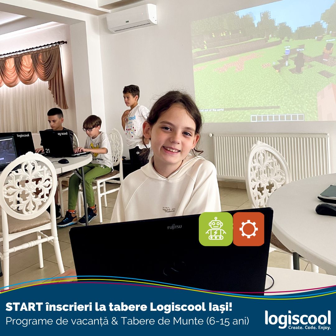 Logiscool Iași Facebook ad: Descoperă programele de vară Logiscool Iași!