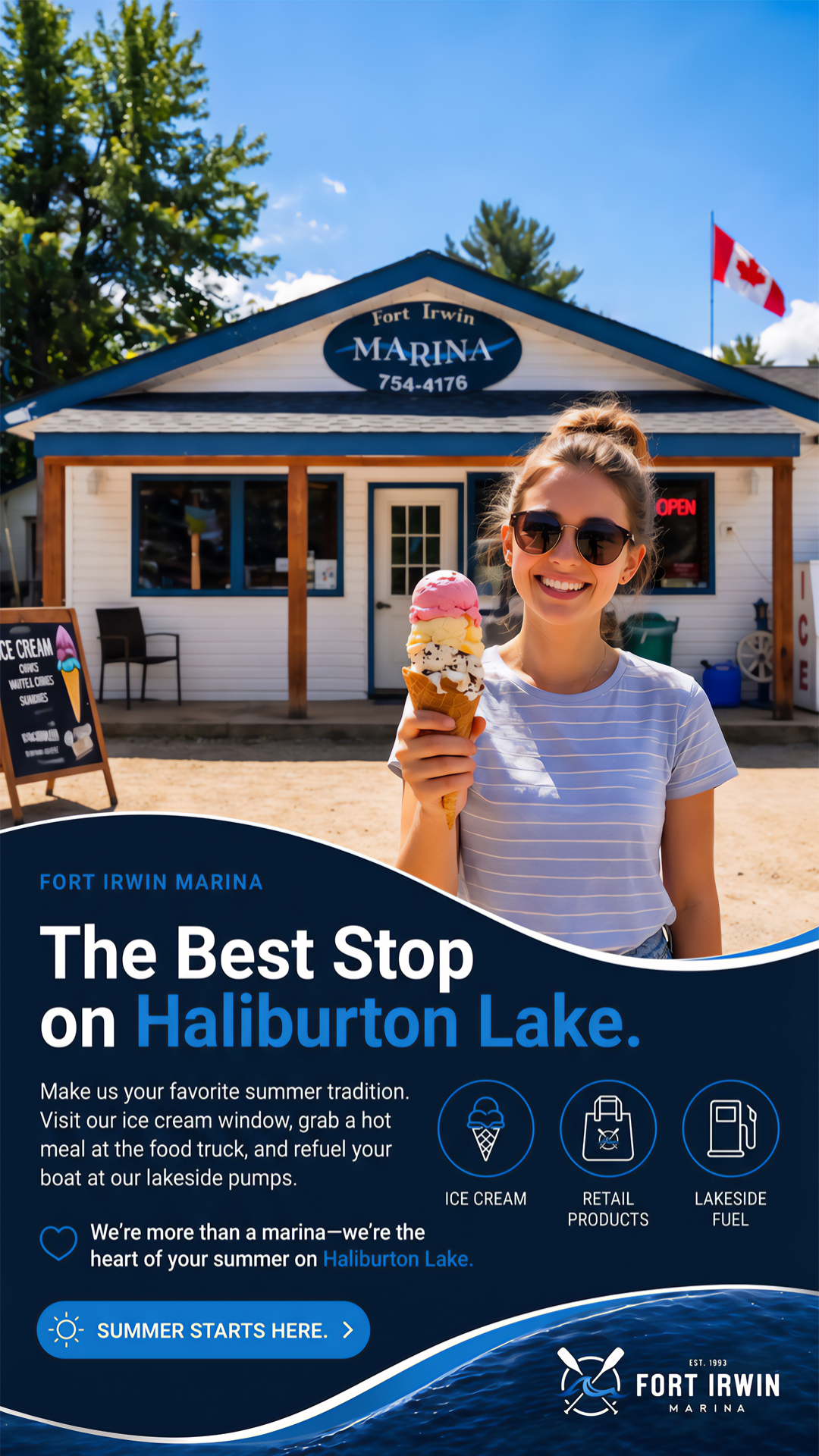 Fort Irwin Marina Haliburton Facebook ad from May 26, 2026