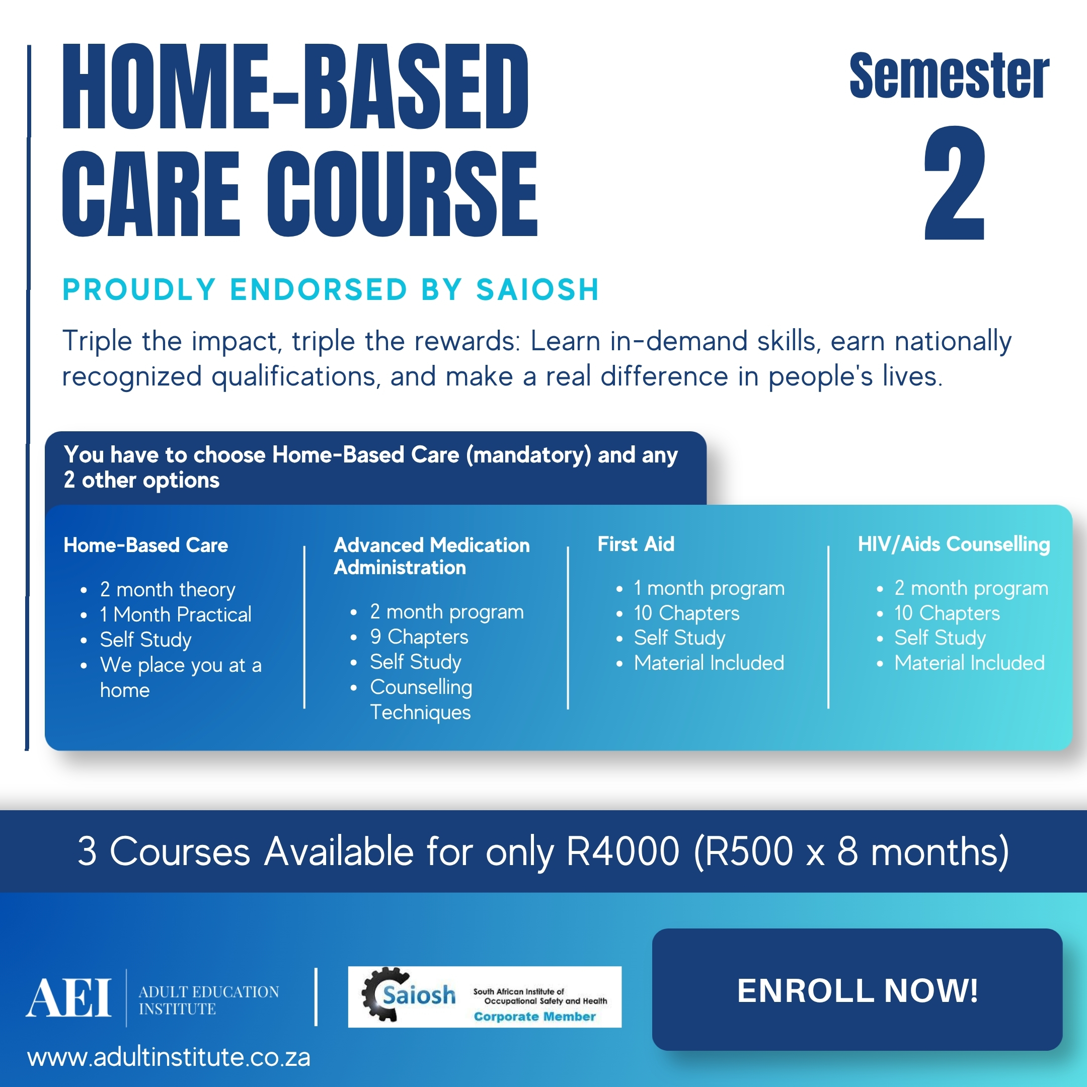 Adult Education Institute Facebook ad: Home-Based Care