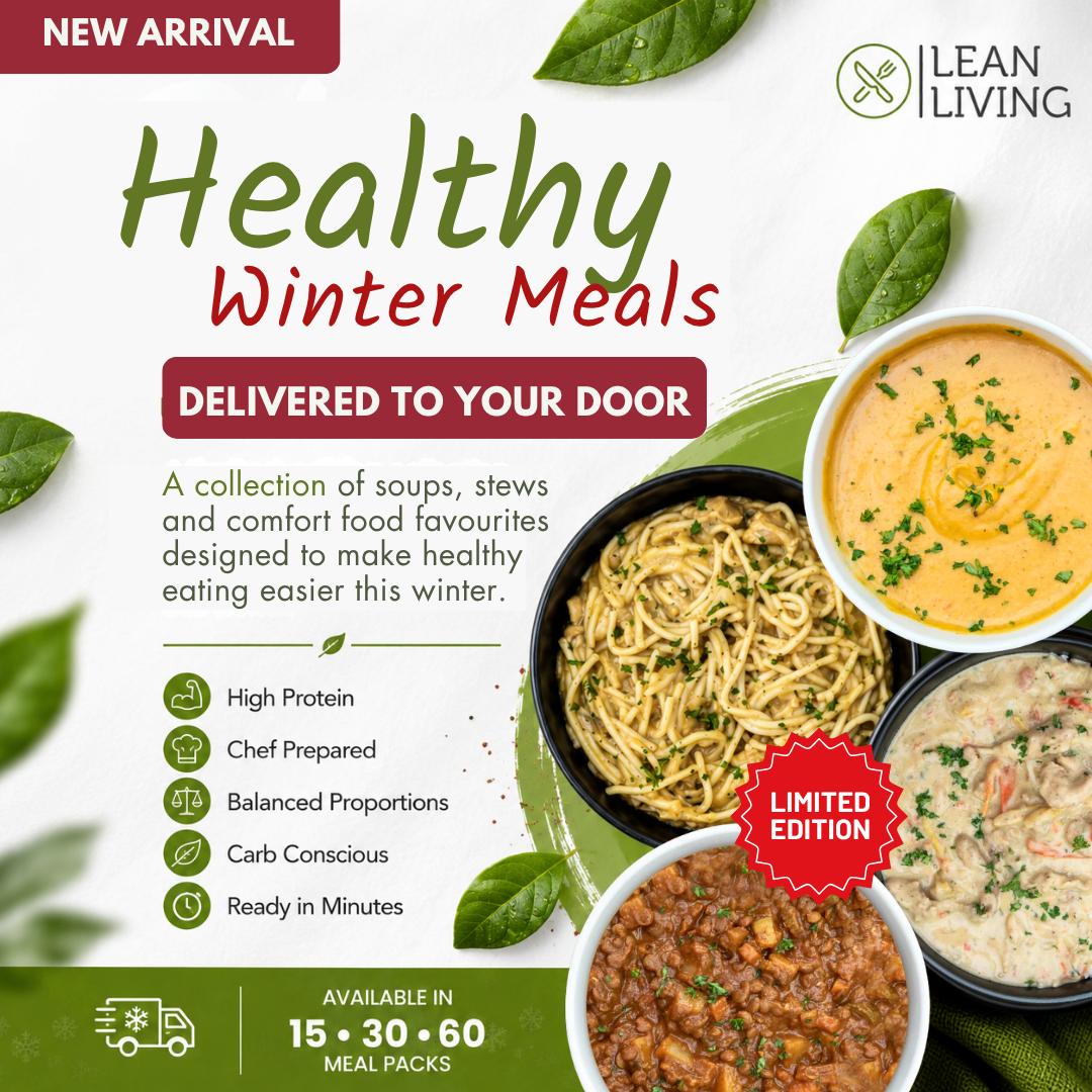 Lean Living Foods Facebook ad: Limited Edition Winter Meals - Here for the season, then…