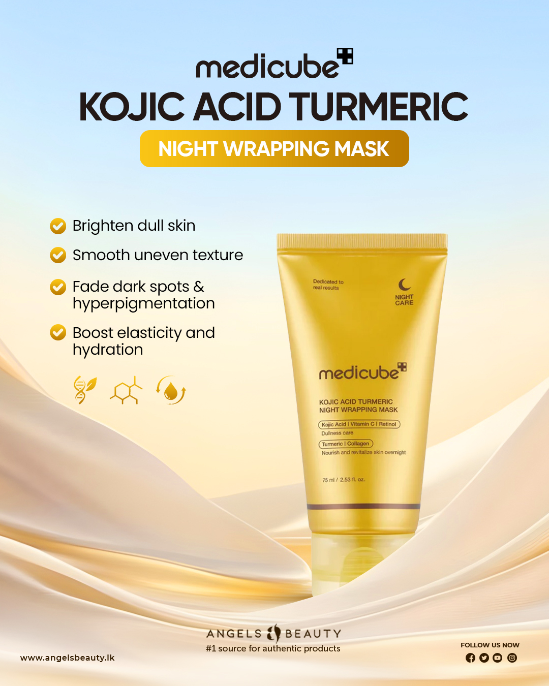 Angelsbeauty.lk Facebook ad: Wake up to brighter, smoother skin with Medicube…
